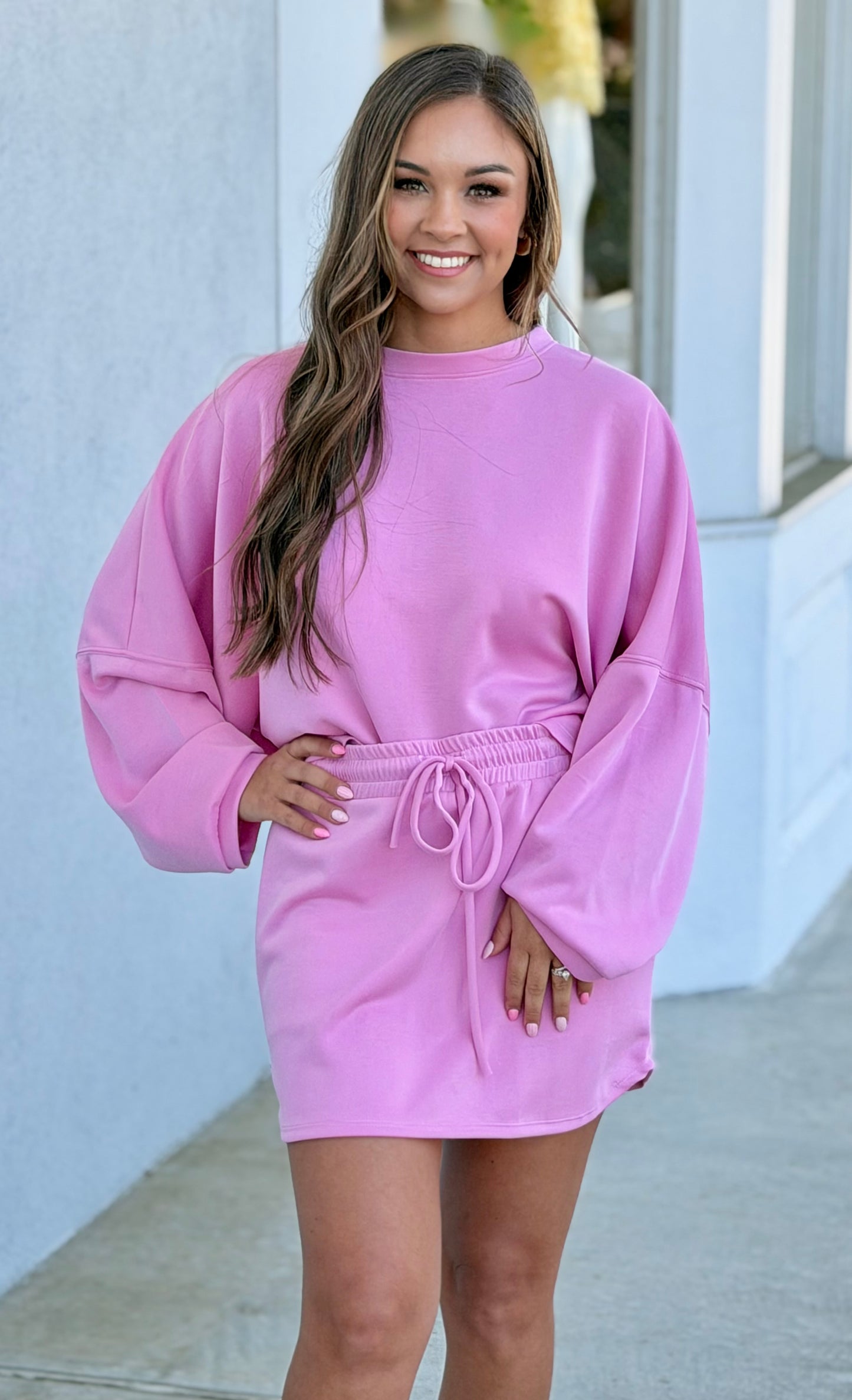 Cropped Dolman Top, Bubblegum