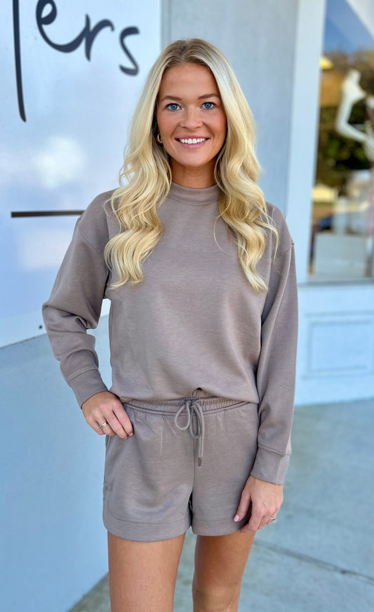 Scuba Pullover & Shorts SET, Cocoa