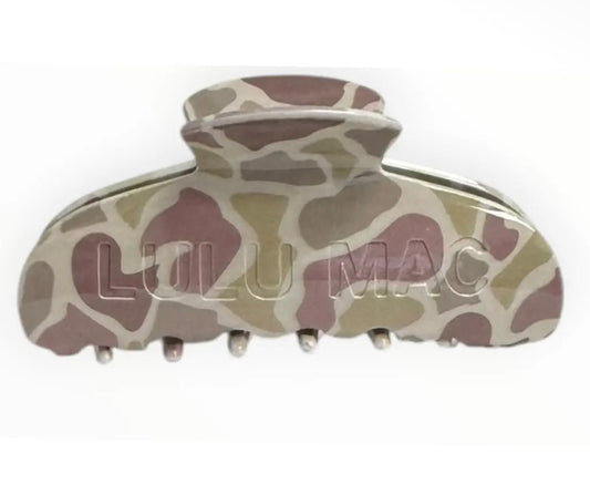 Lulu Mac Hair Clip, Light Camo