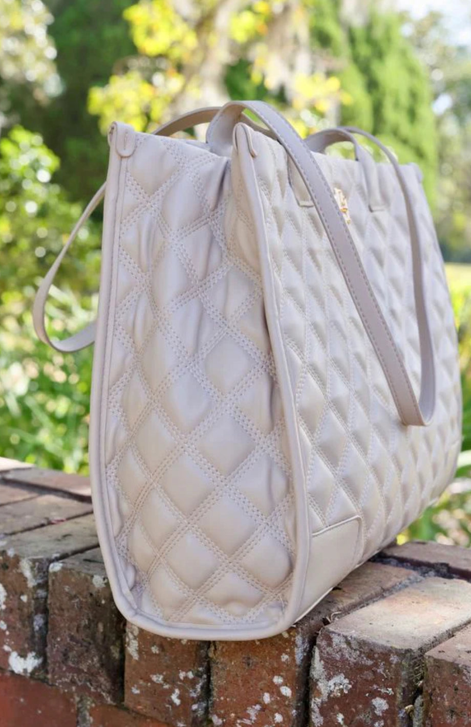 Nude Shane Quilted Tote