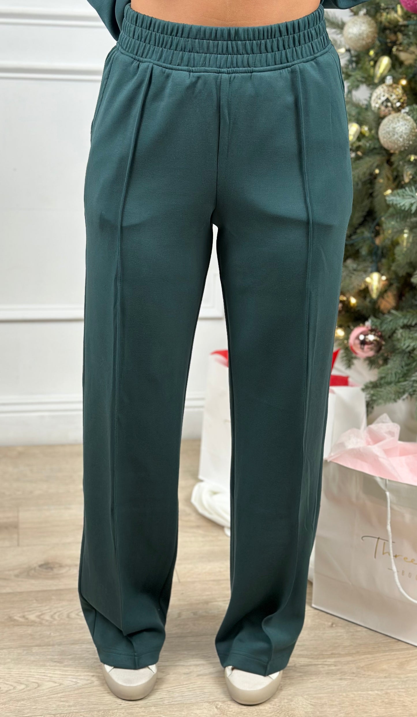 Suba Pintuck Pants, Midnight Green