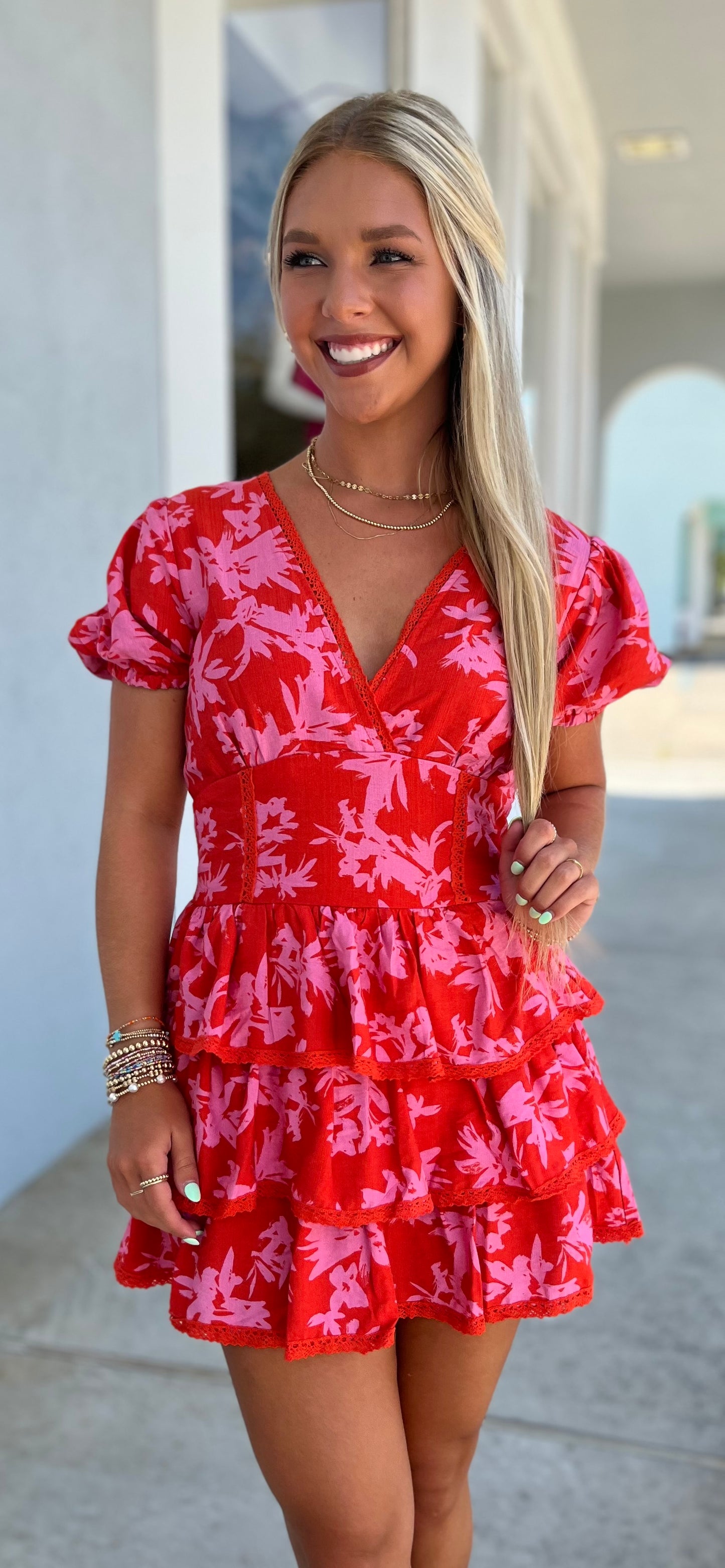 Floral Print Romper Dress