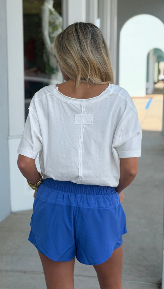 White Washed Raw Edge Top