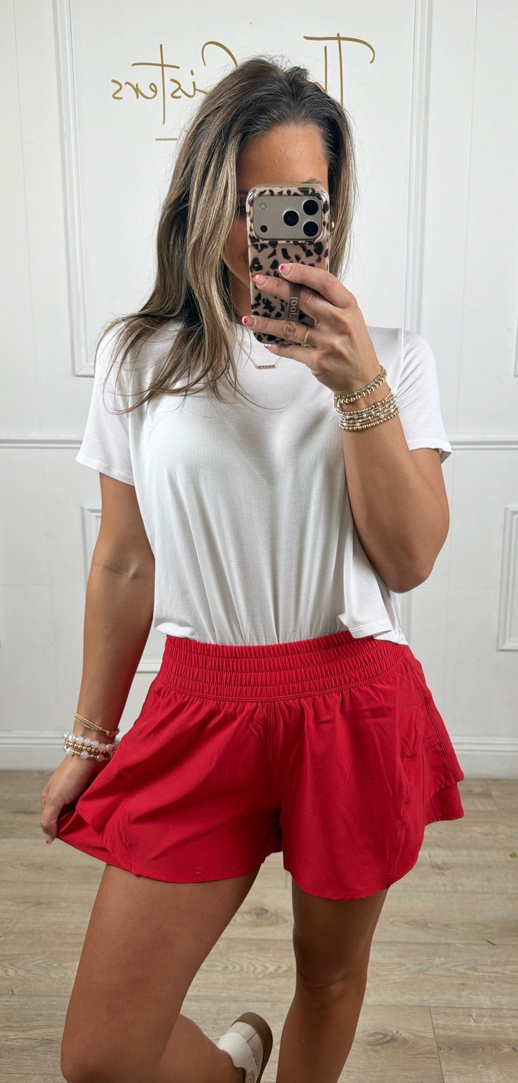 Poly Micro Shorts, True Red