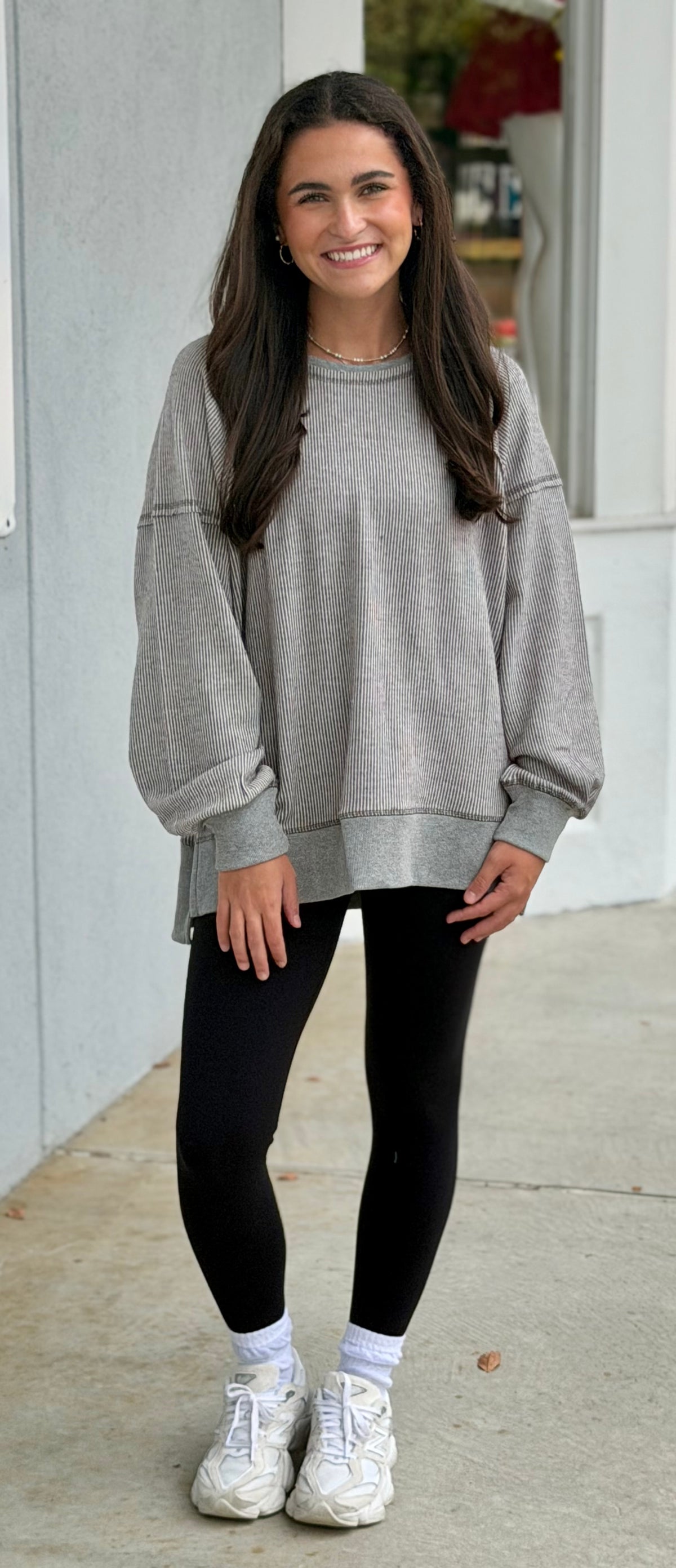 Gray Vintage Thermal Sweater