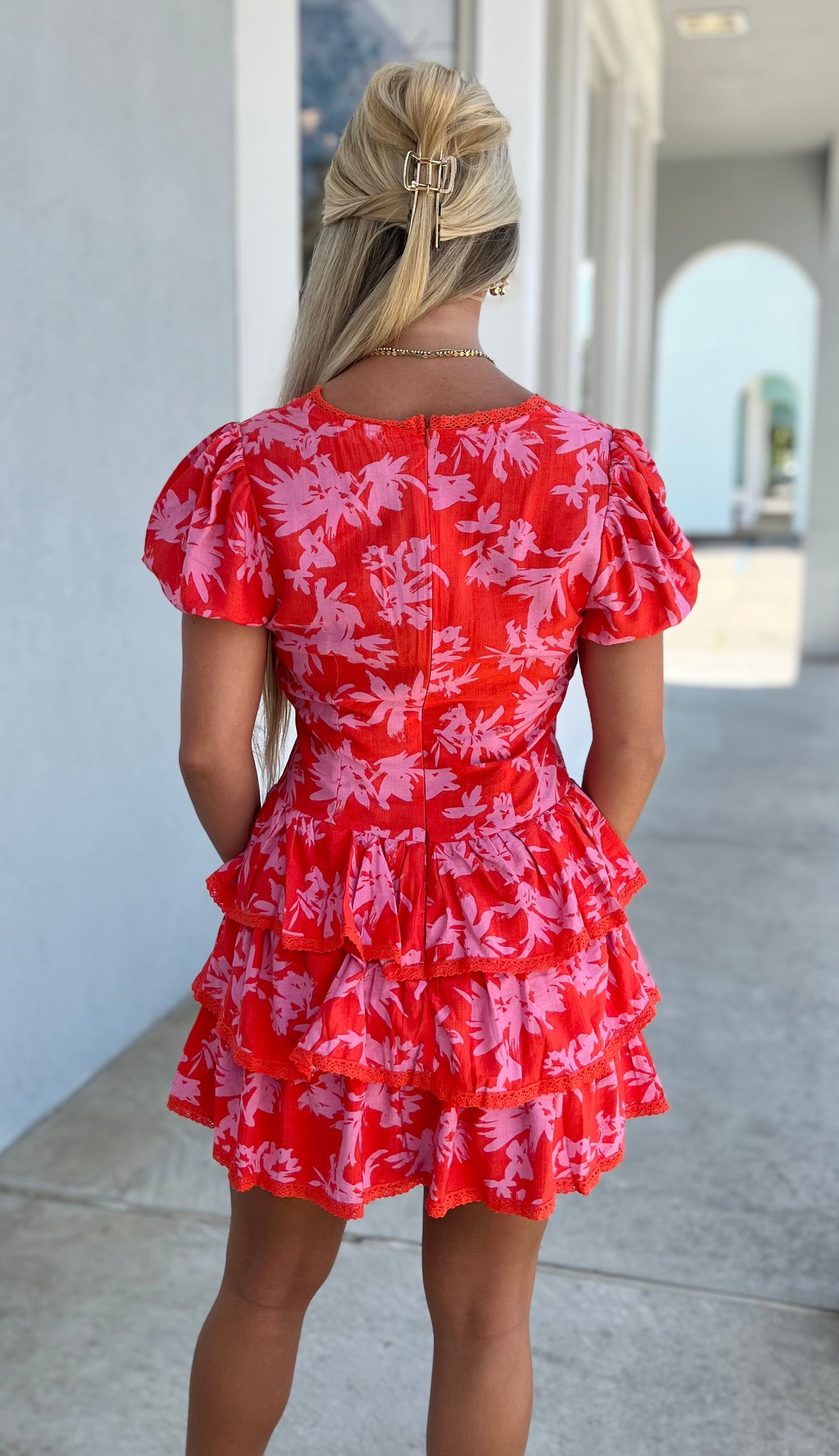 Floral Print Romper Dress