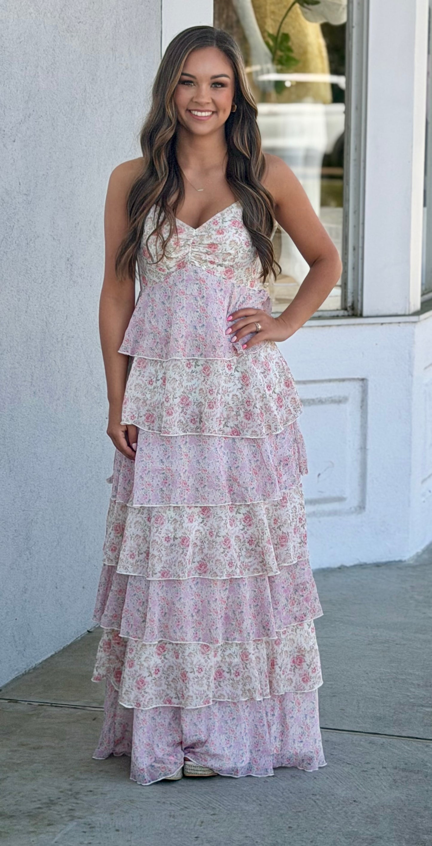 Floral Tiered Maxi Dress