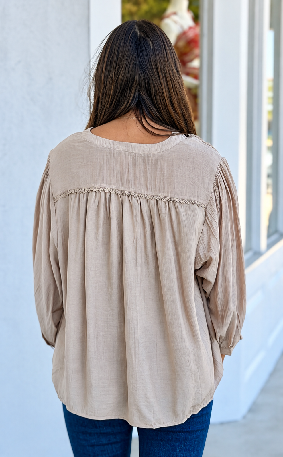 Mushroom Button Down Batwing Top