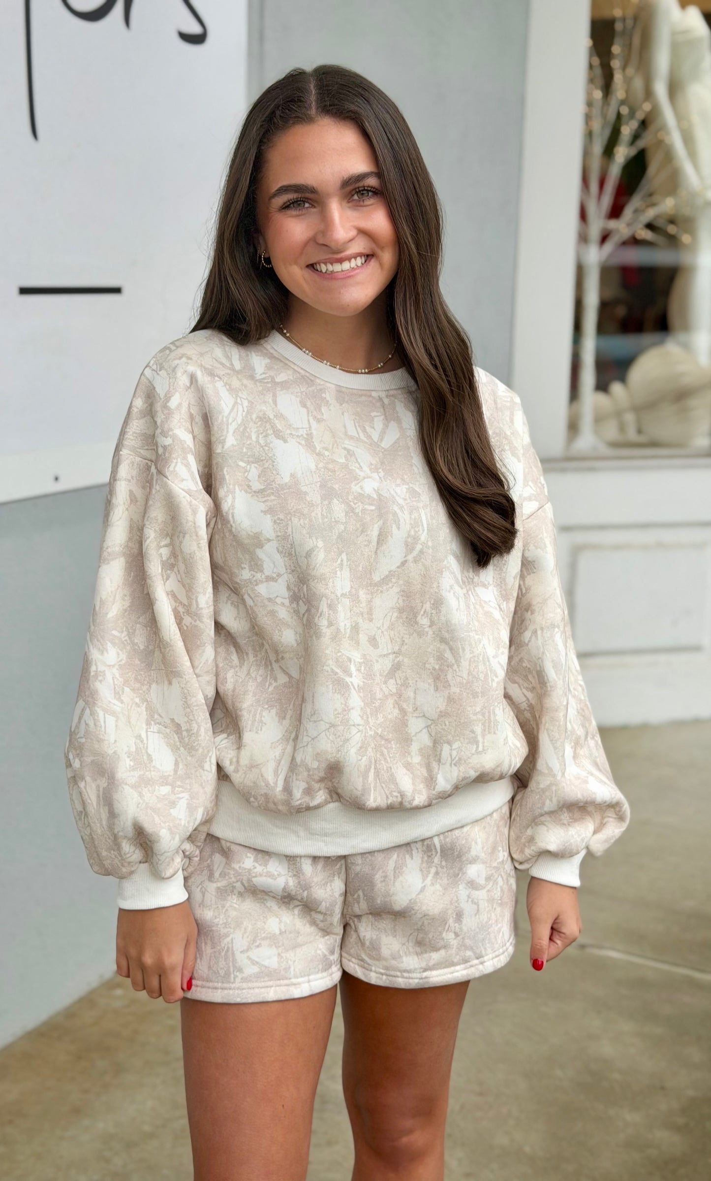 Woodland Camo Crewneck Sweatshirt
