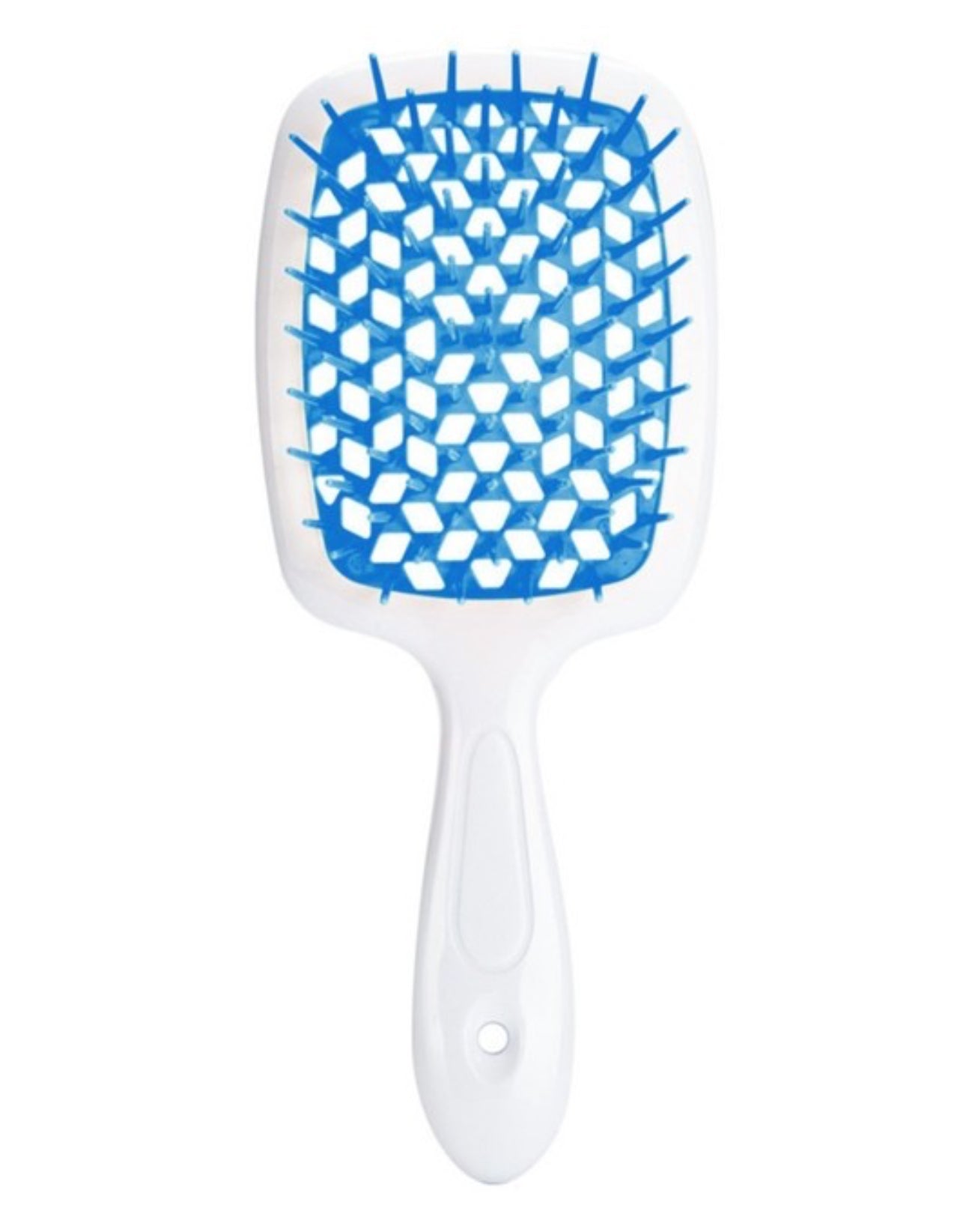 Detangling Hair Massage Brush, White/Blue