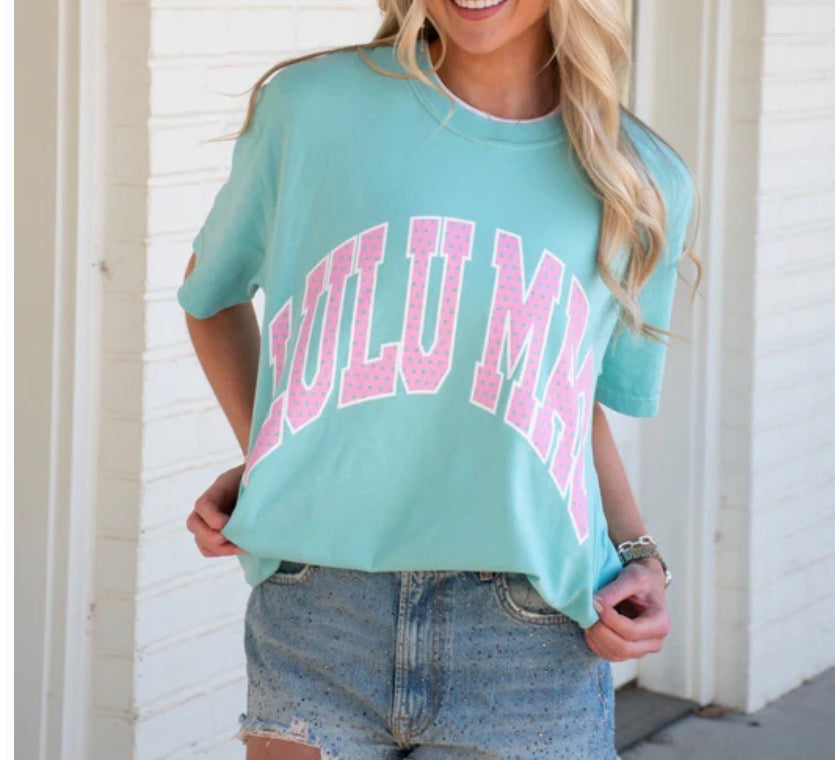 Lulu Mac Polka Dot Tee, Chalky Mint