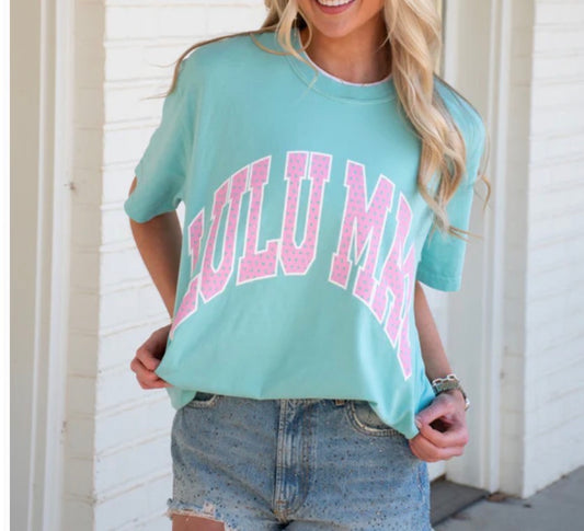 Lulu Mac Polka Dot Tee, Chalky Mint