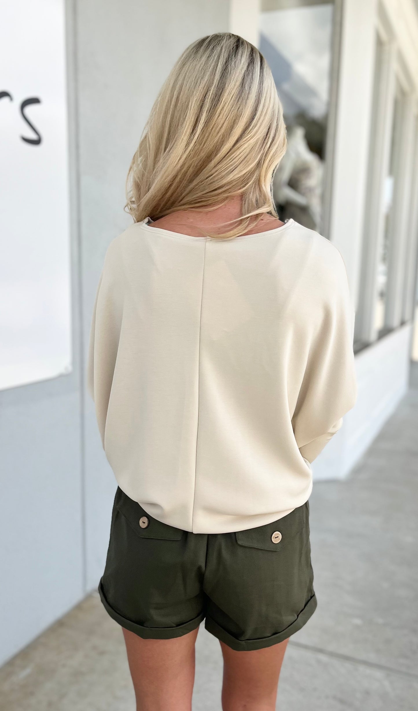 Olive High Waist Pleated Rolled Cuff Shorts