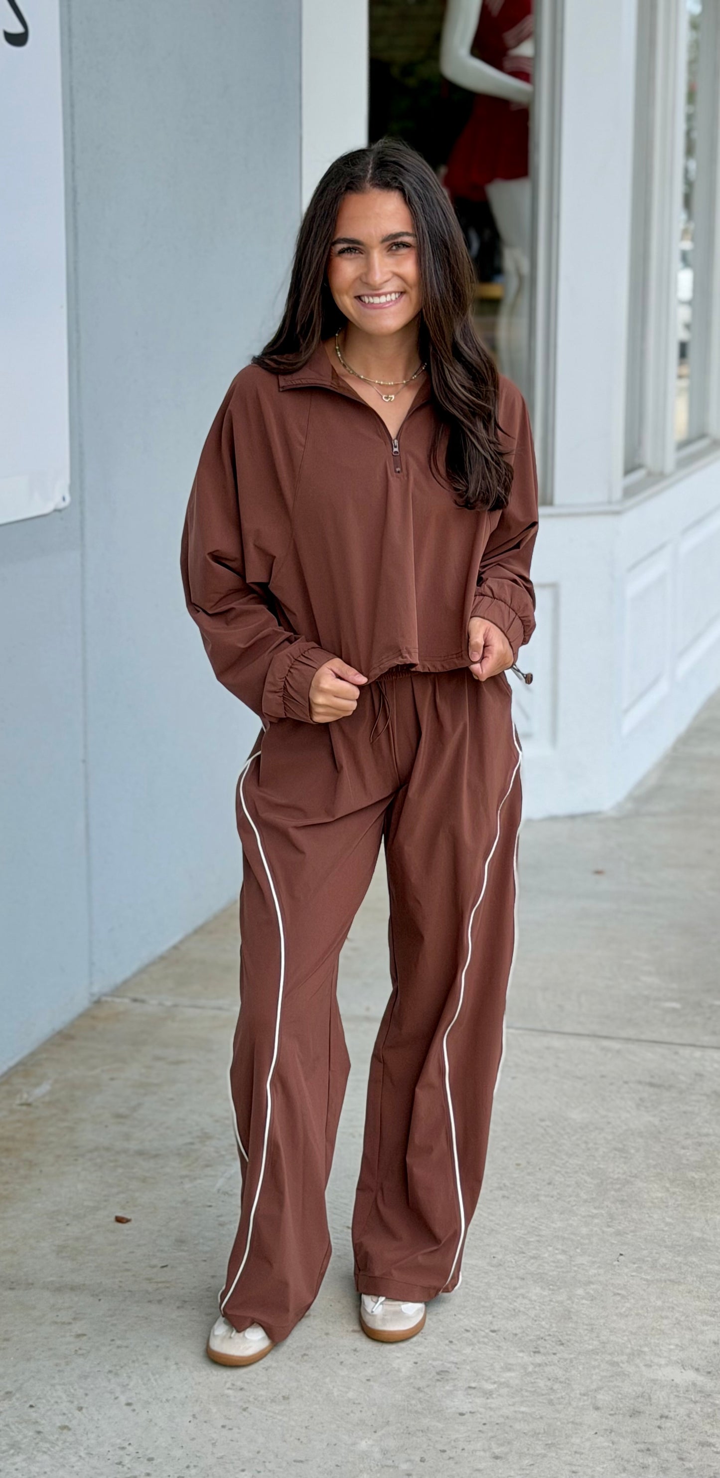 Sculpt Half Zip Pullover , Cocoa