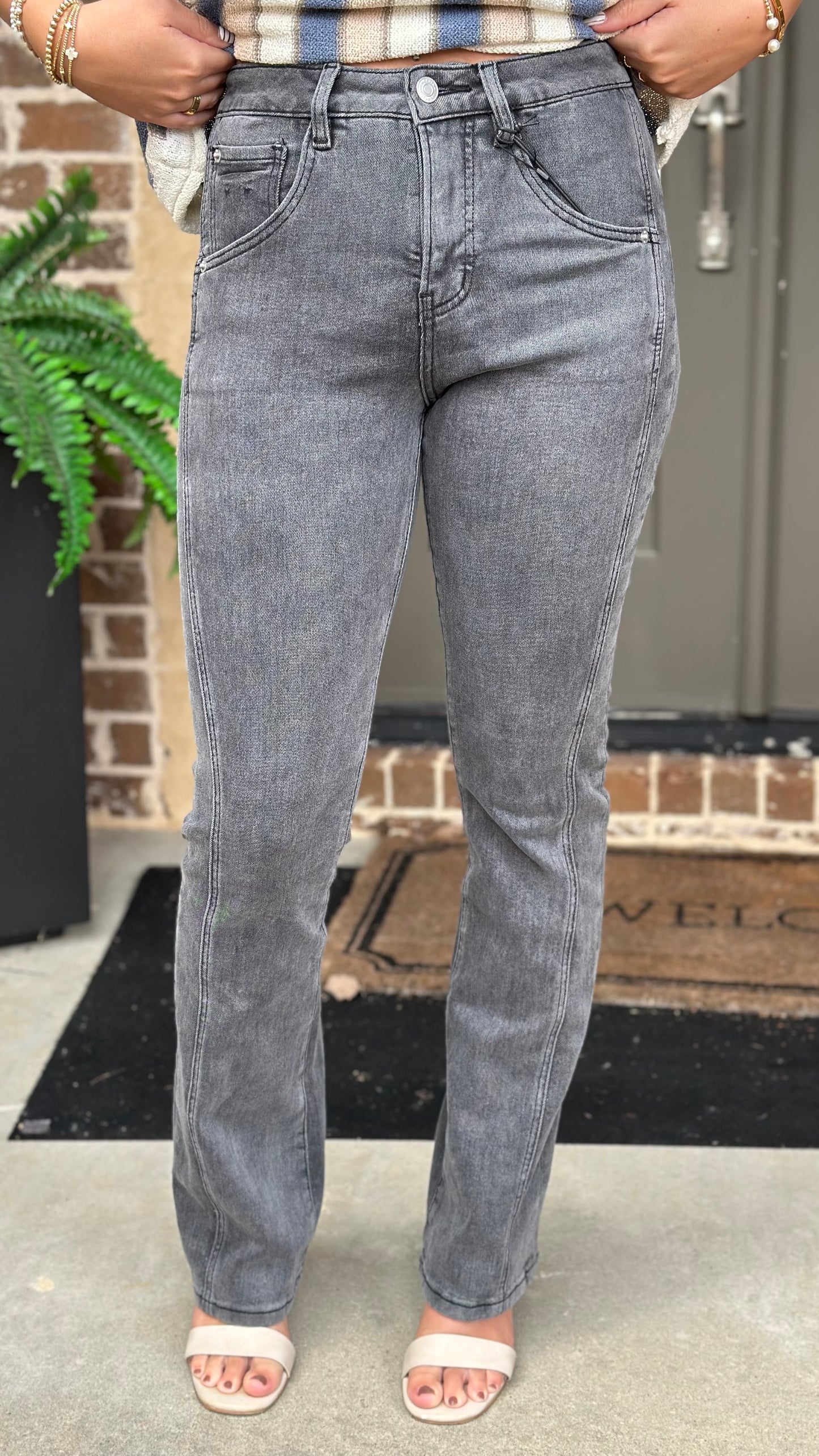 Matte Black High Rise Bootcut Tummy Control