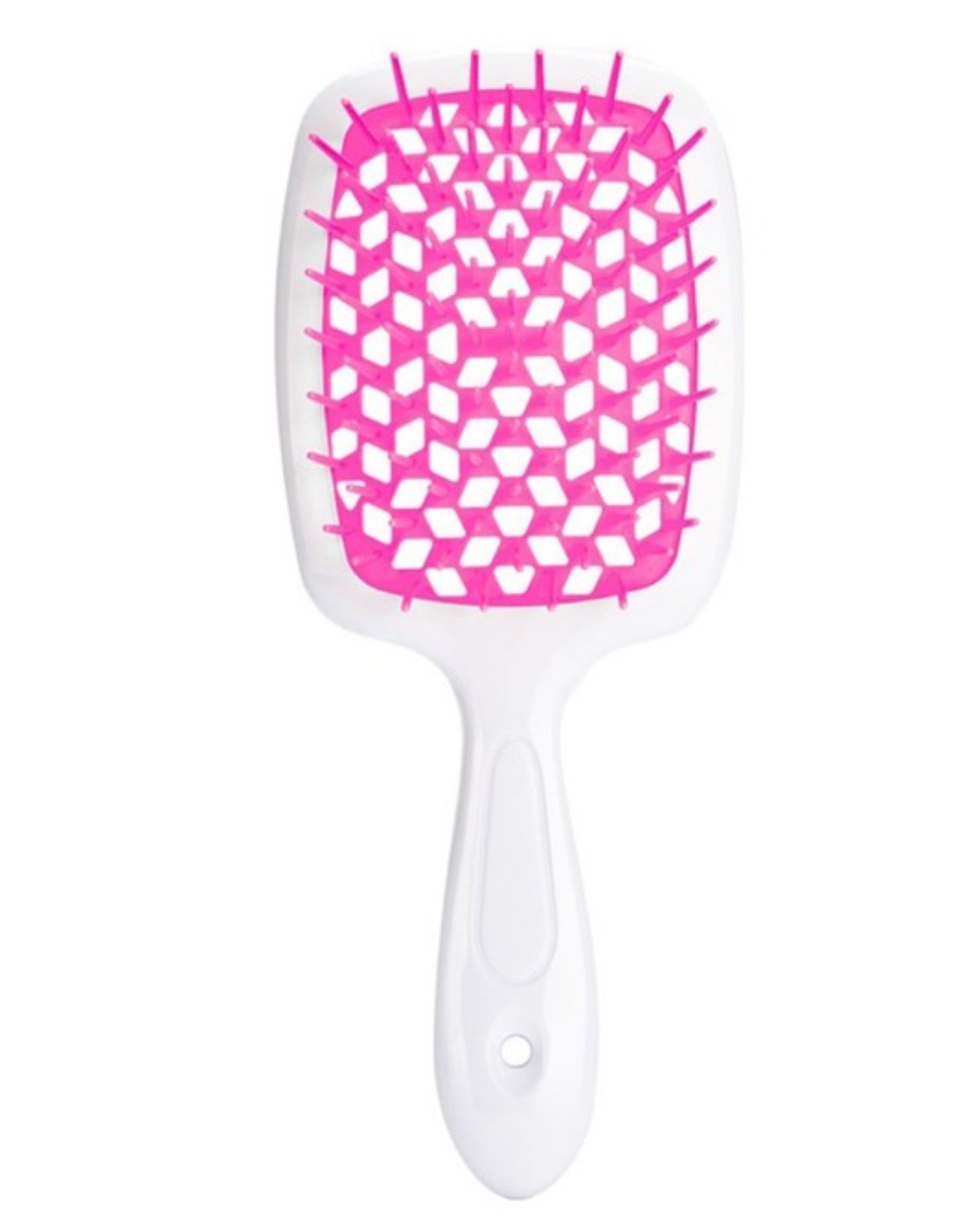 Detangling Hair Massage Brush, White/Pink