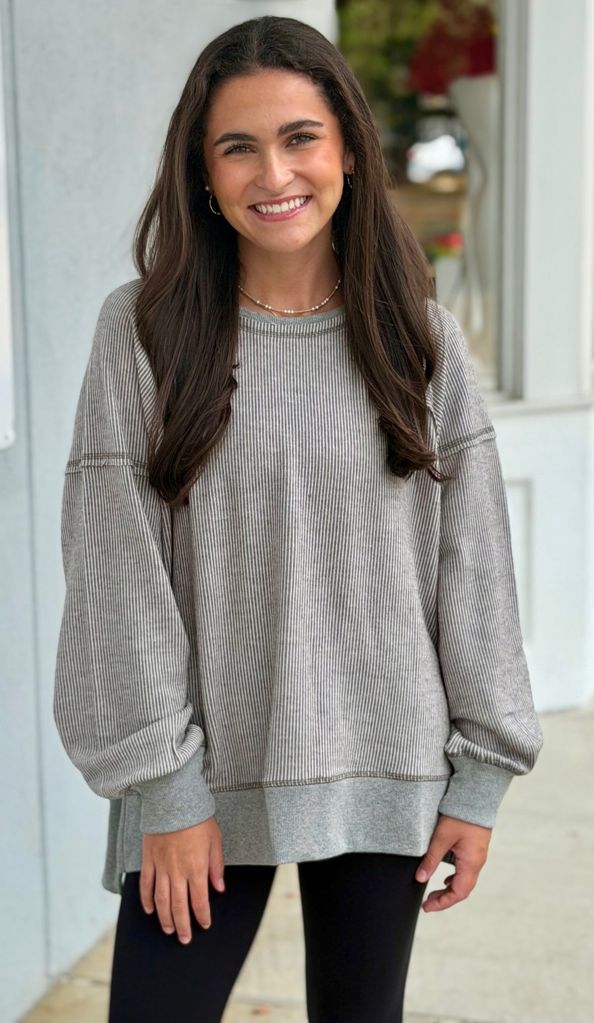 Gray Vintage Thermal Sweater