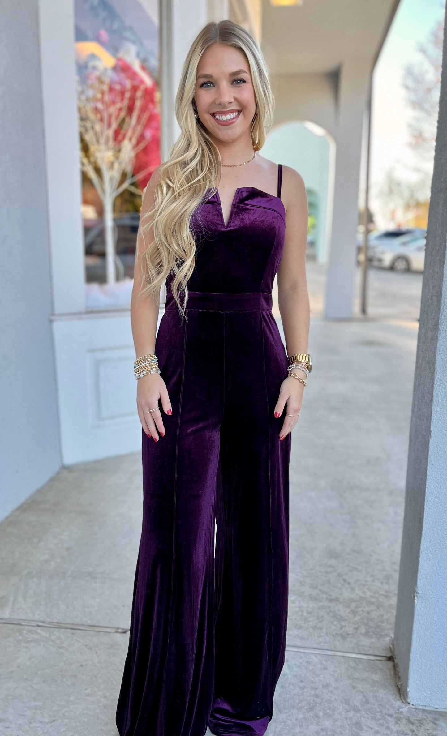 Violet Velvet Jumpsuit