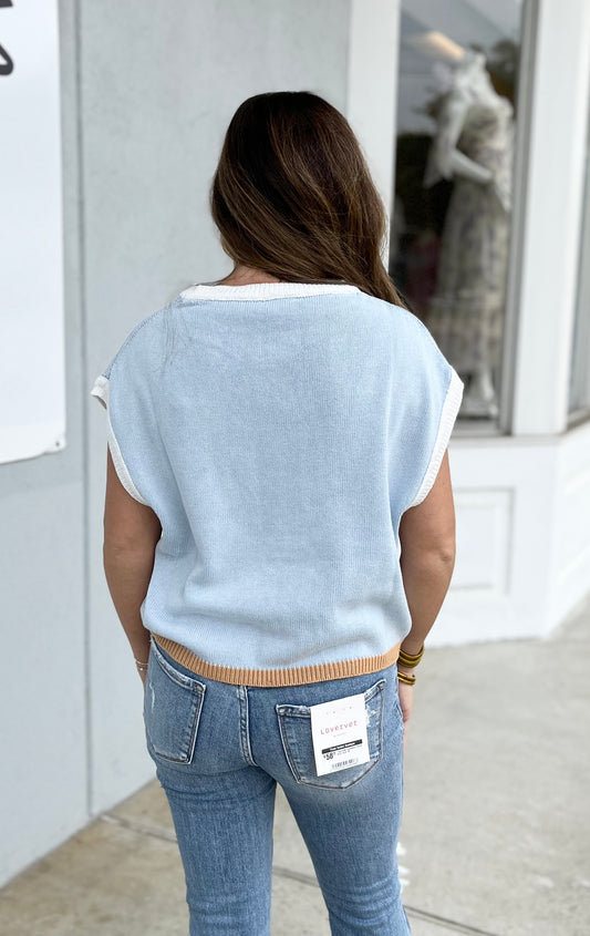 Icy Blue Mineral Washed Sweater
