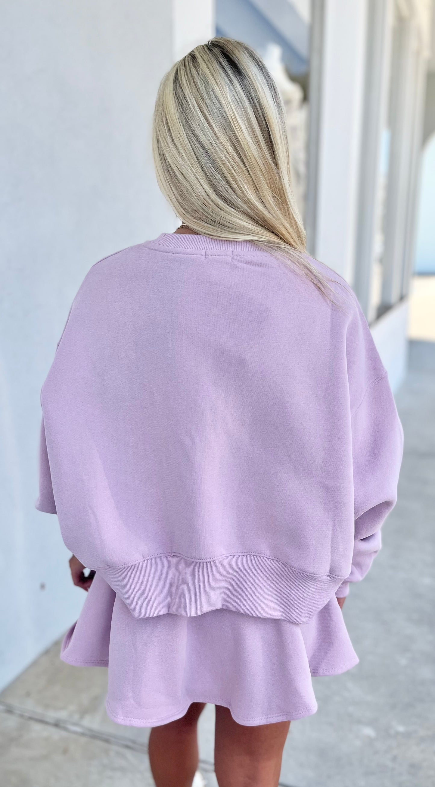 Lilac Sweatshirt and Flare Skort SET