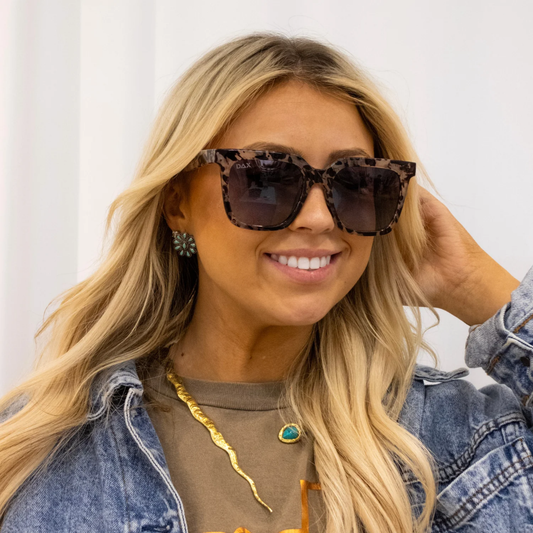 Dani Grey Cheetah Sunglasses