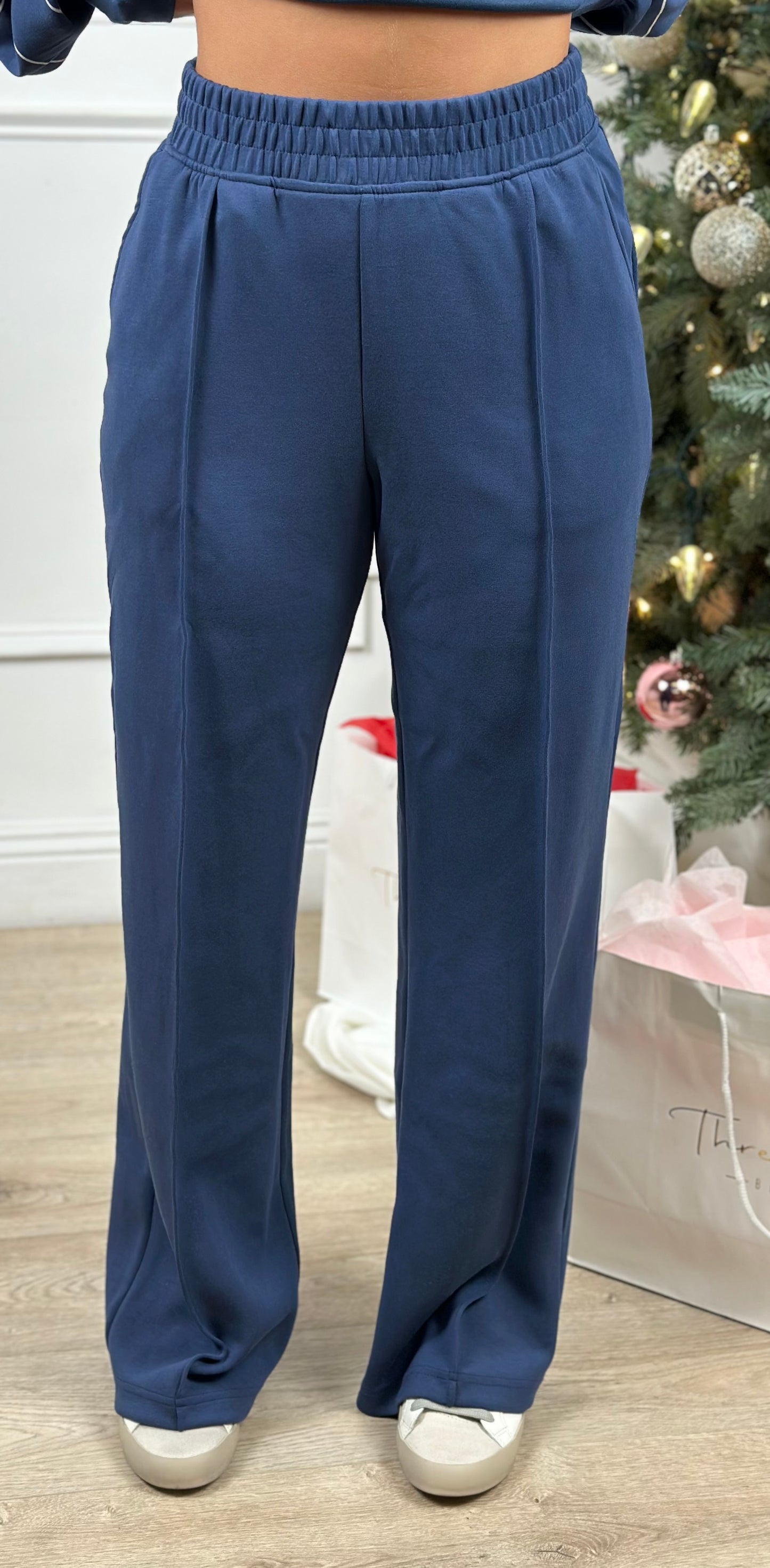 Suba Pintuck Pants, Smoky Navy