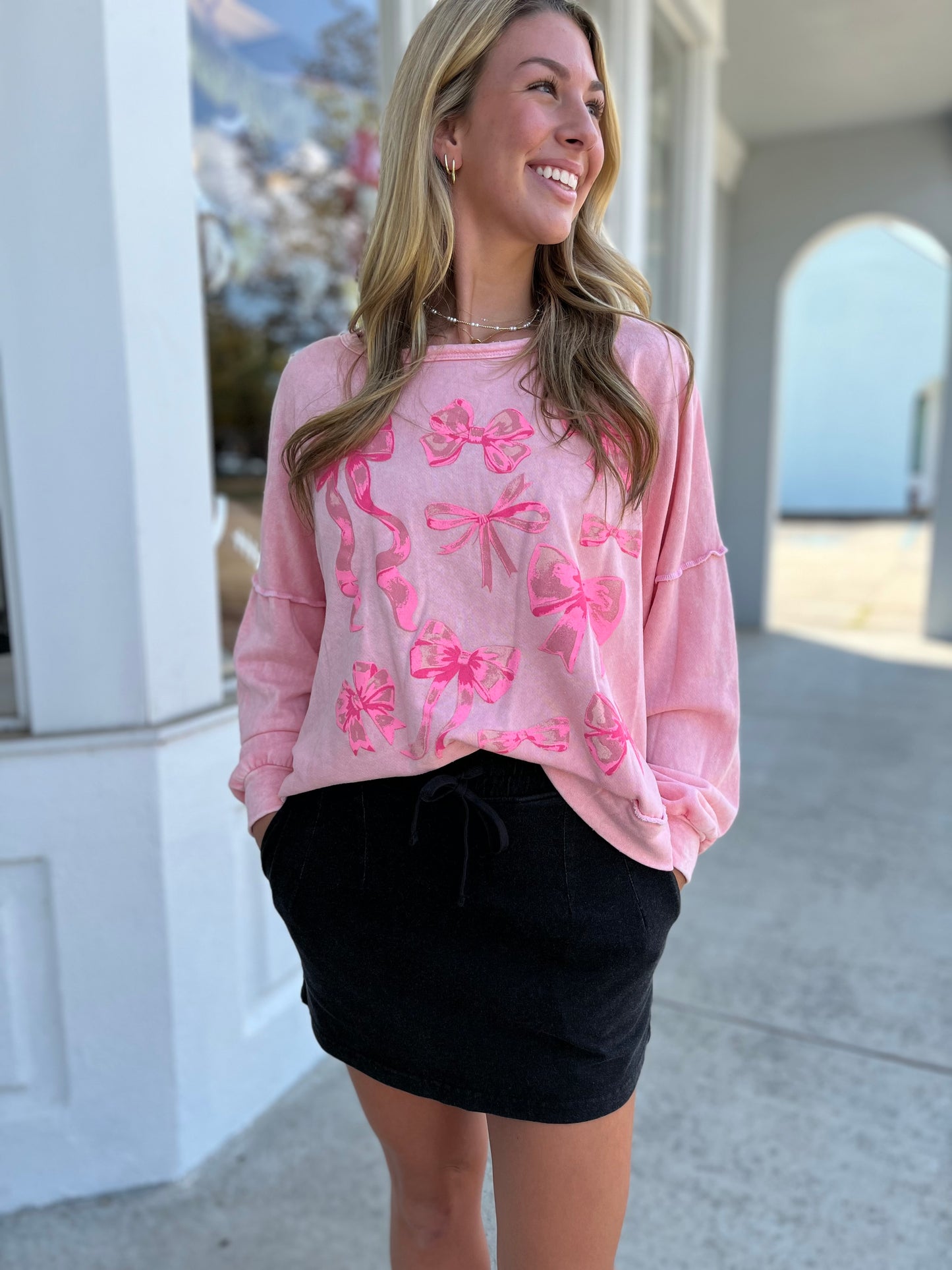 Pink Ribbon Printed Top