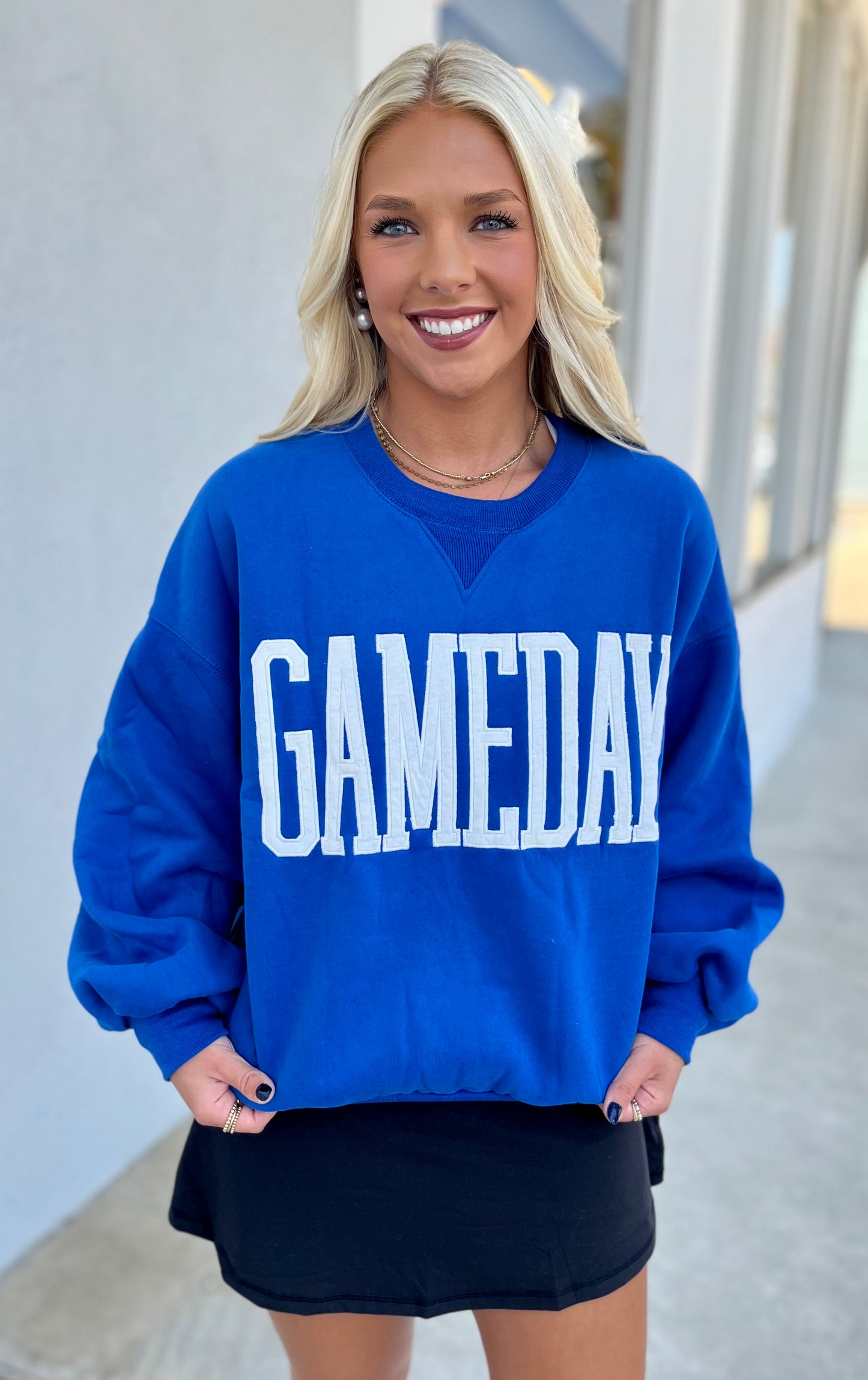 Heather Game Day Sweatshirt, Cobalt Blue