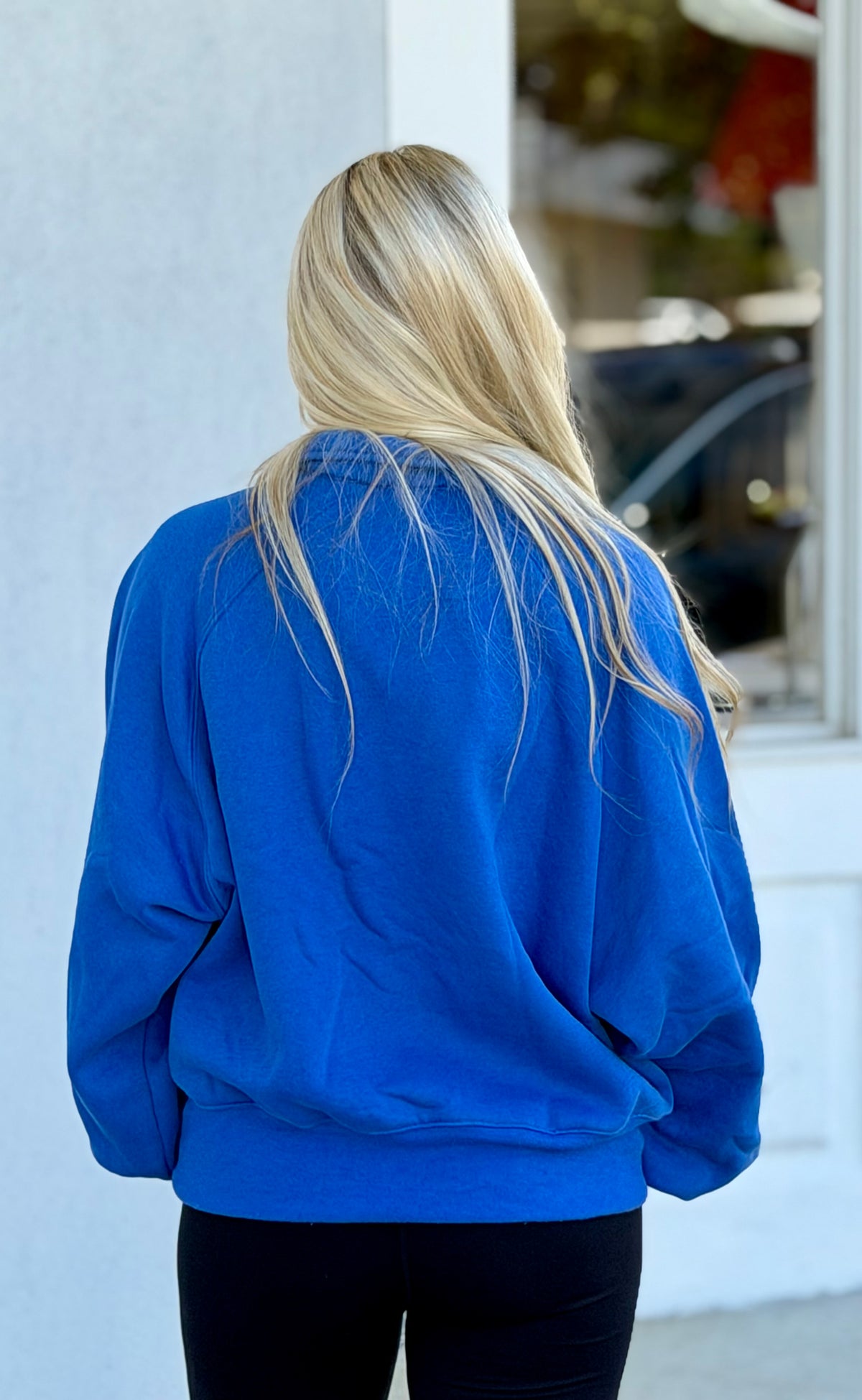 Cobalt Blue Piper Snap Button Collared Sweater