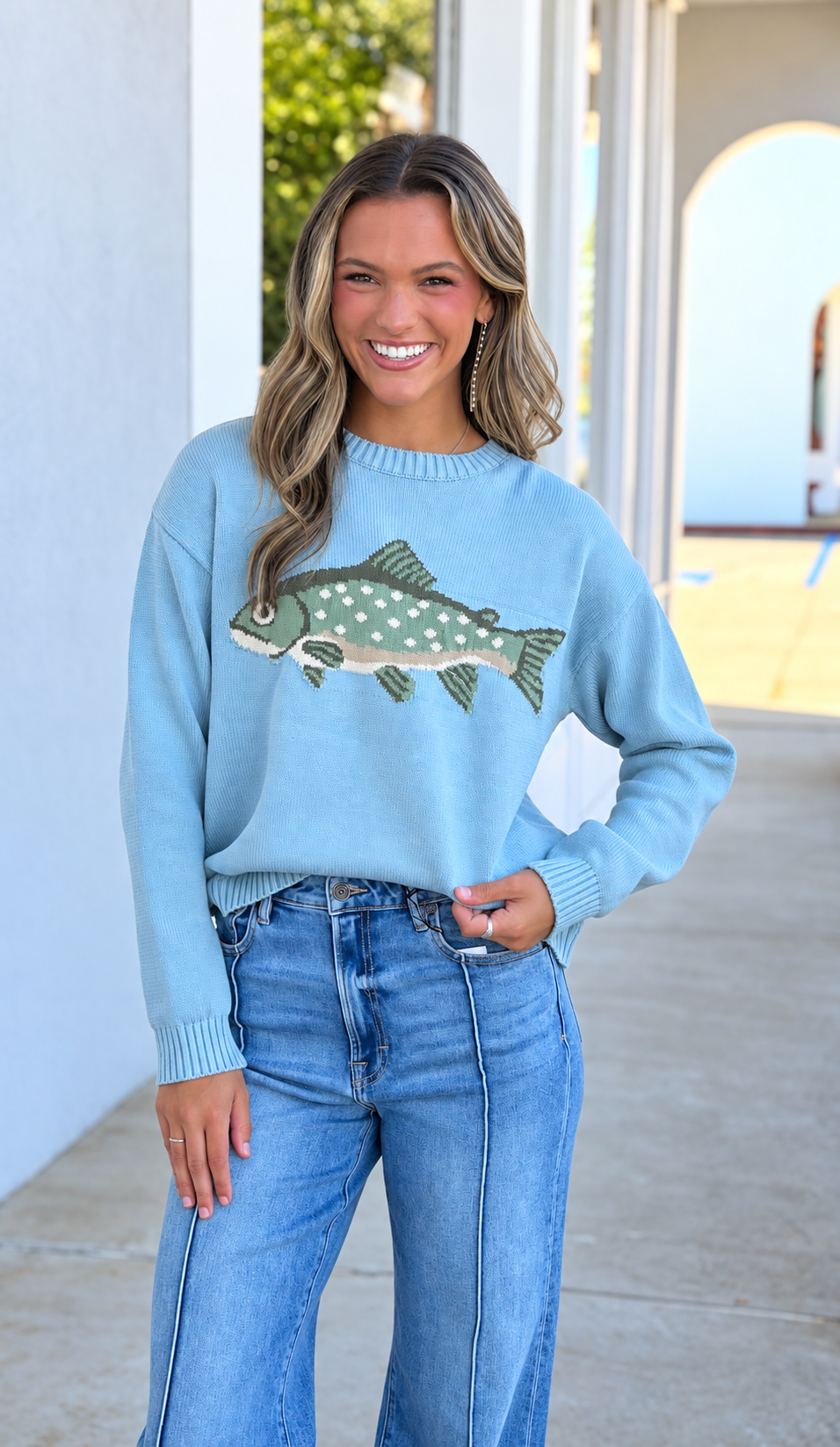Sage Fish Sweater