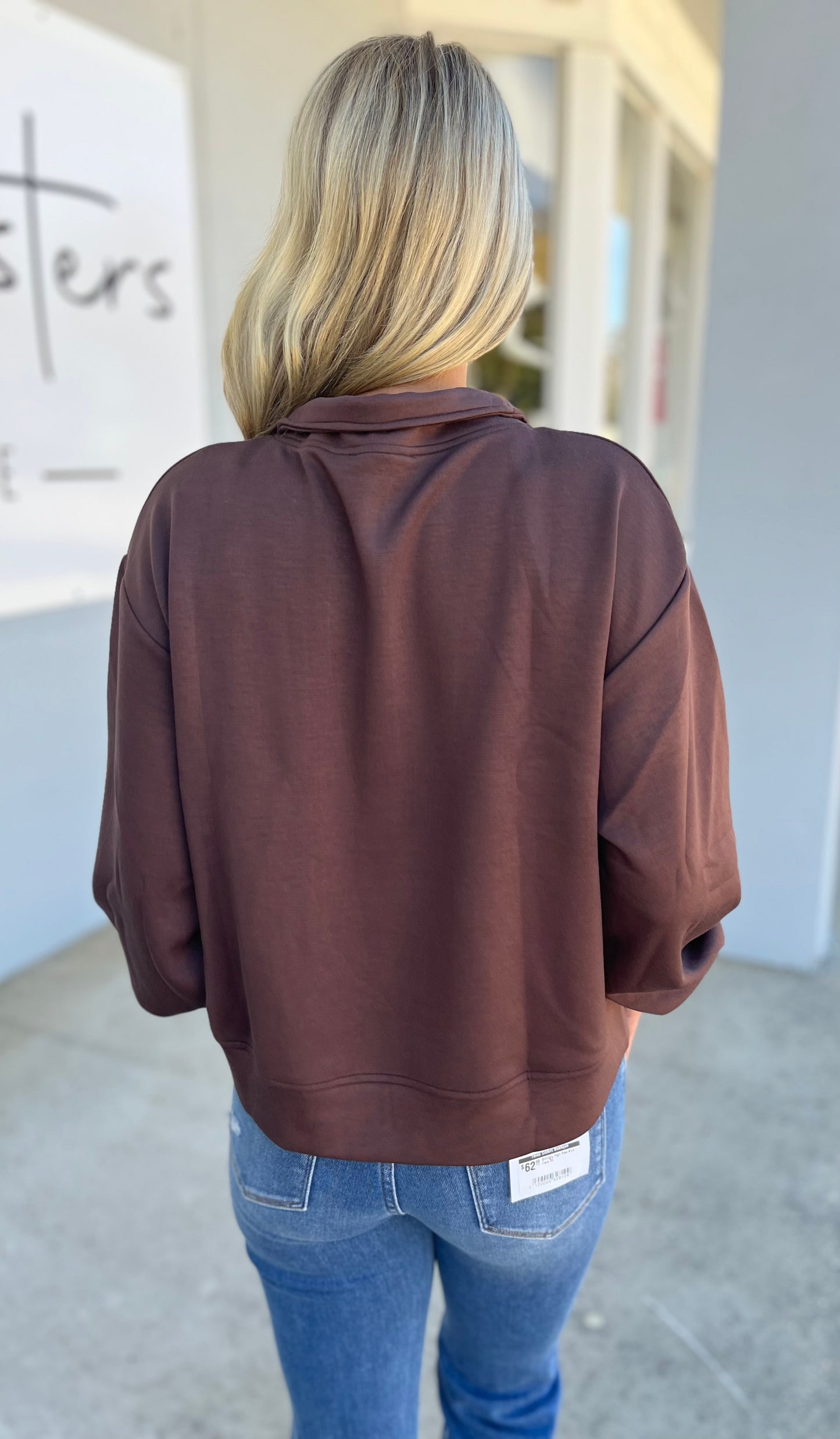 Chocolate Half Zip Pullover
