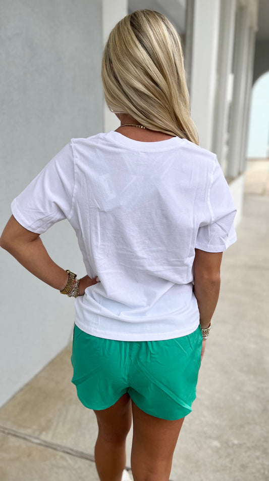 Chicease Drawcord Mini Shorts , Sea Green