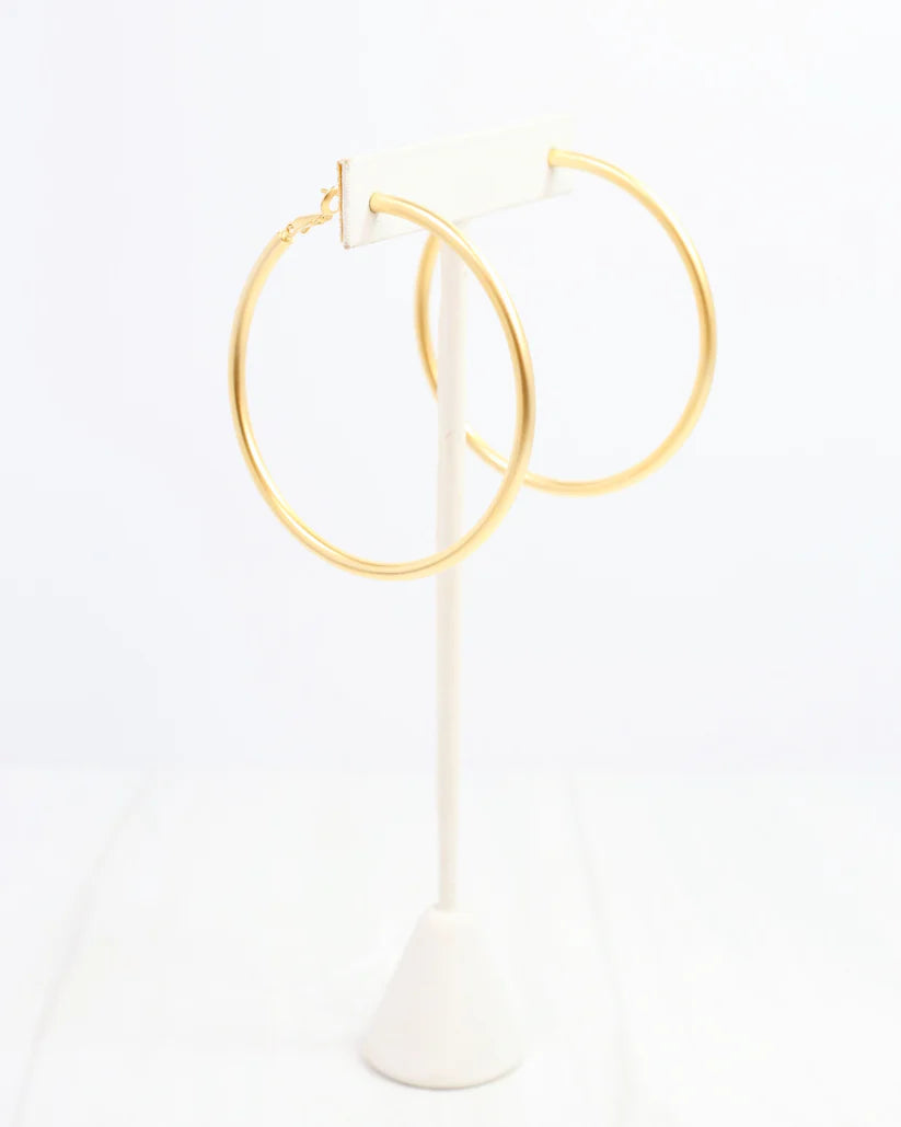 Fernando Hoop Earring Matte Gold