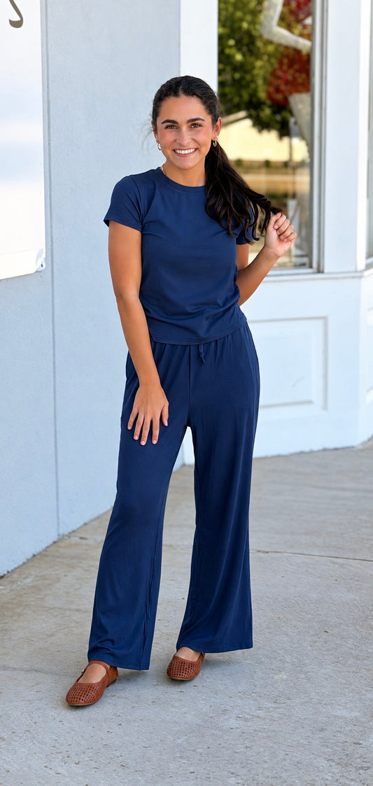 Marlow Ruched Two Piece SET, Ocean