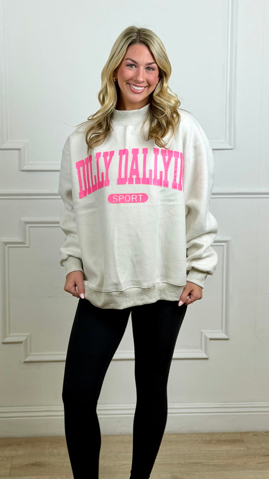 Reversible Dilly Dallyin Sport Mock Neck Pullover