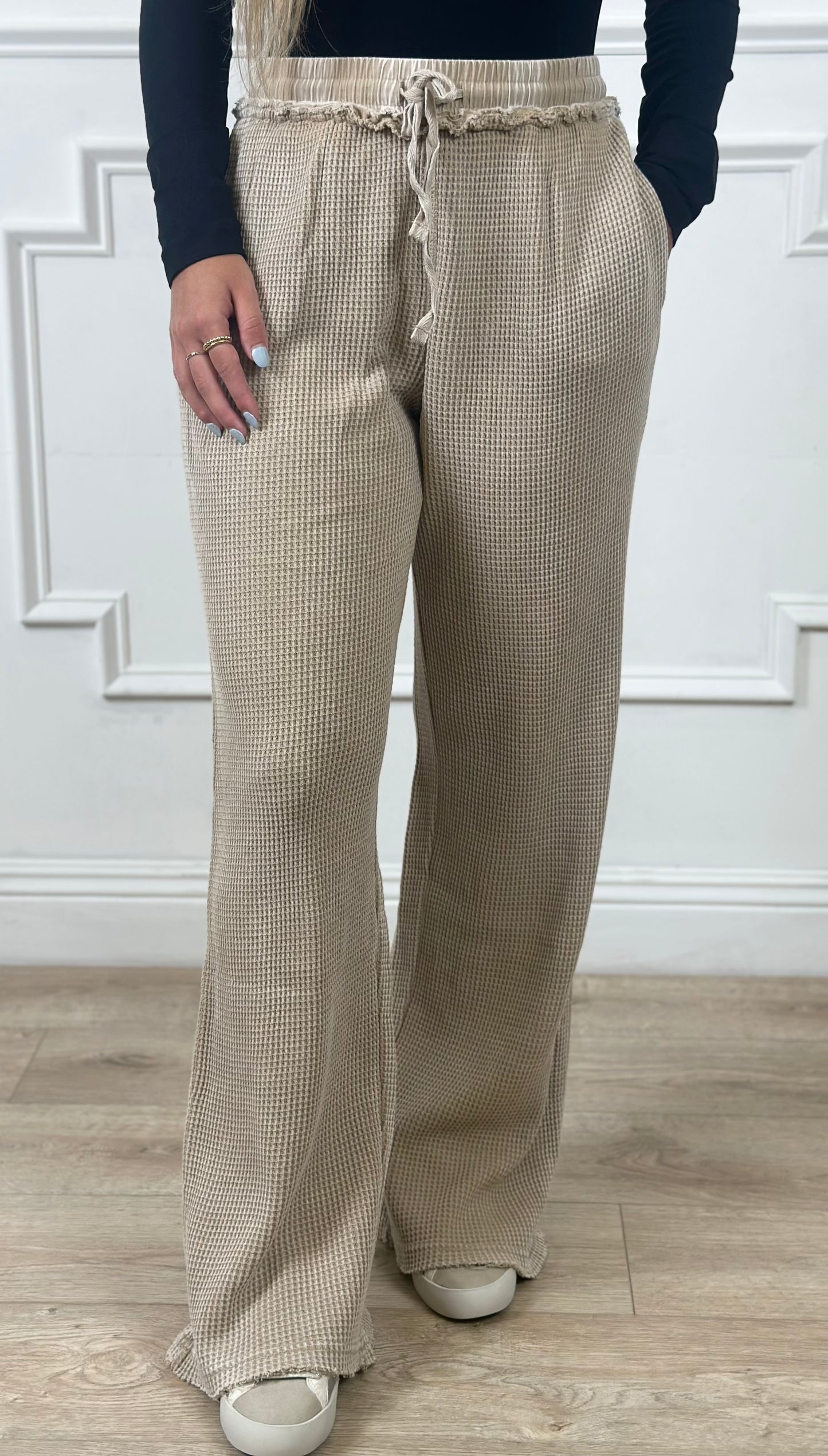 Taupe Mineral Washed Pants