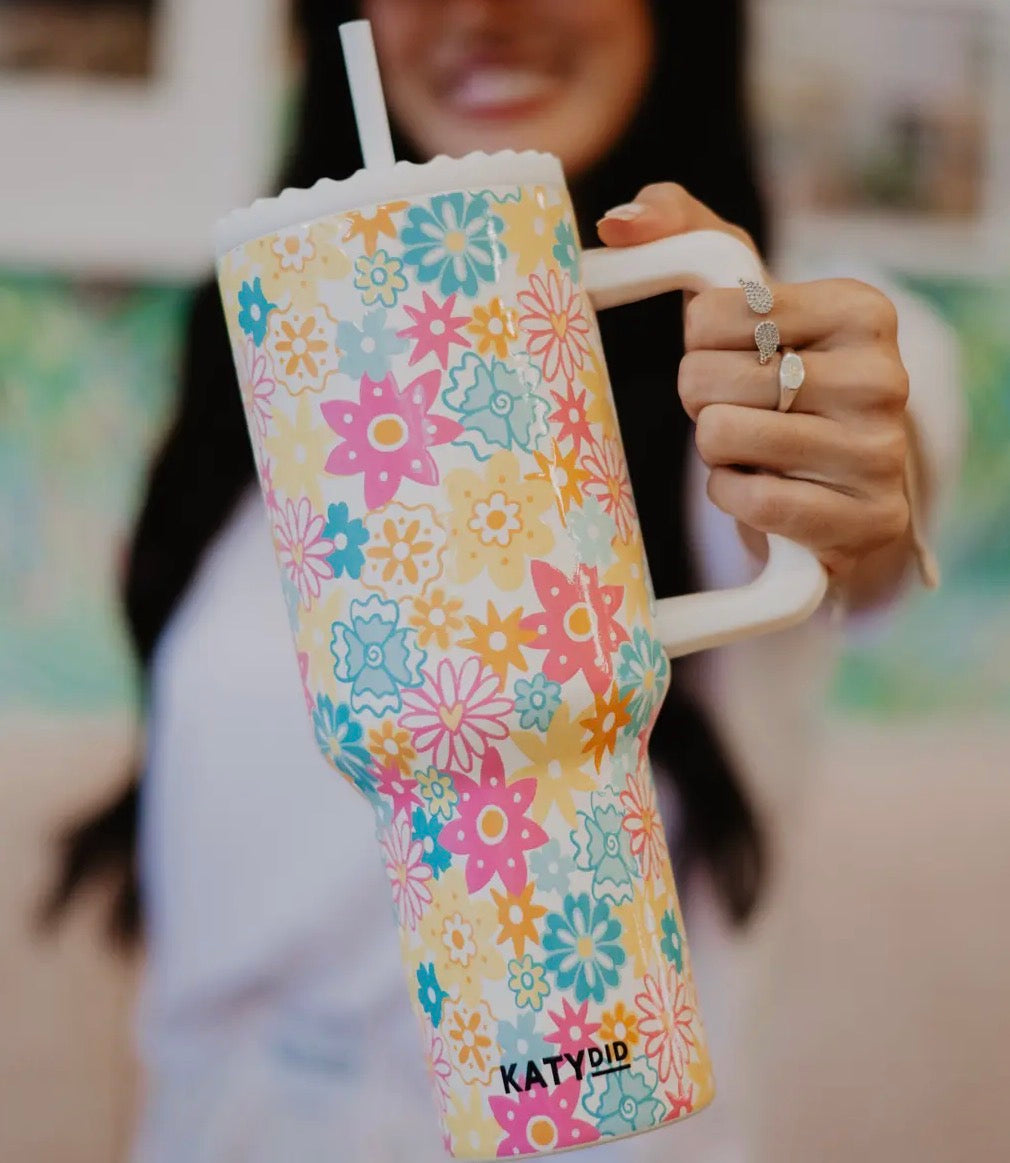 Spring Flowers Stainless Steel Tumbler