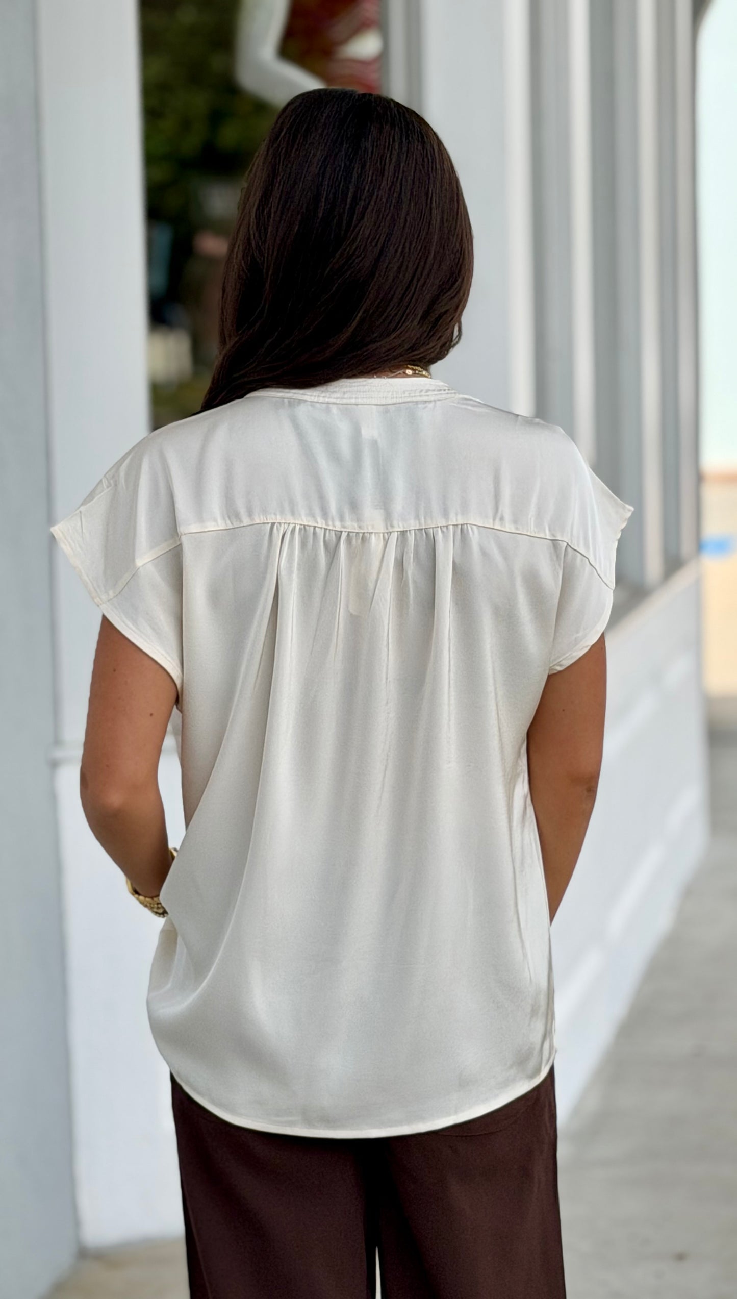 Brown Cropped Wide Leg Pants