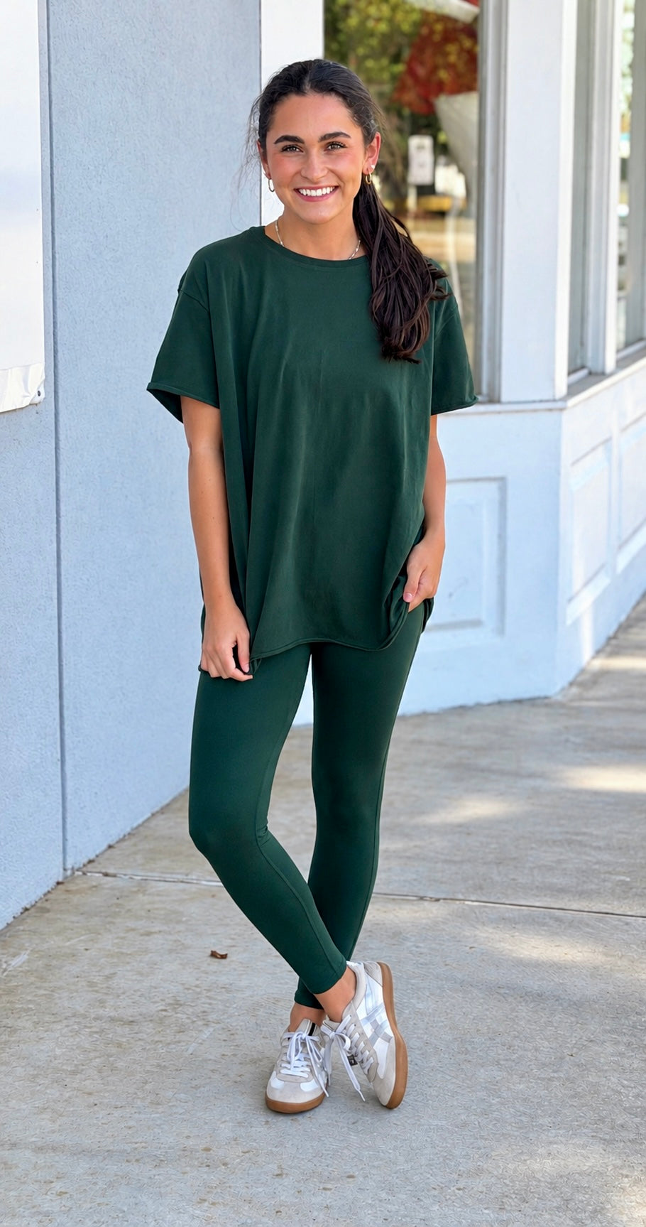 Pima Cotton Center-Seam Oversized Tee, Sycamore