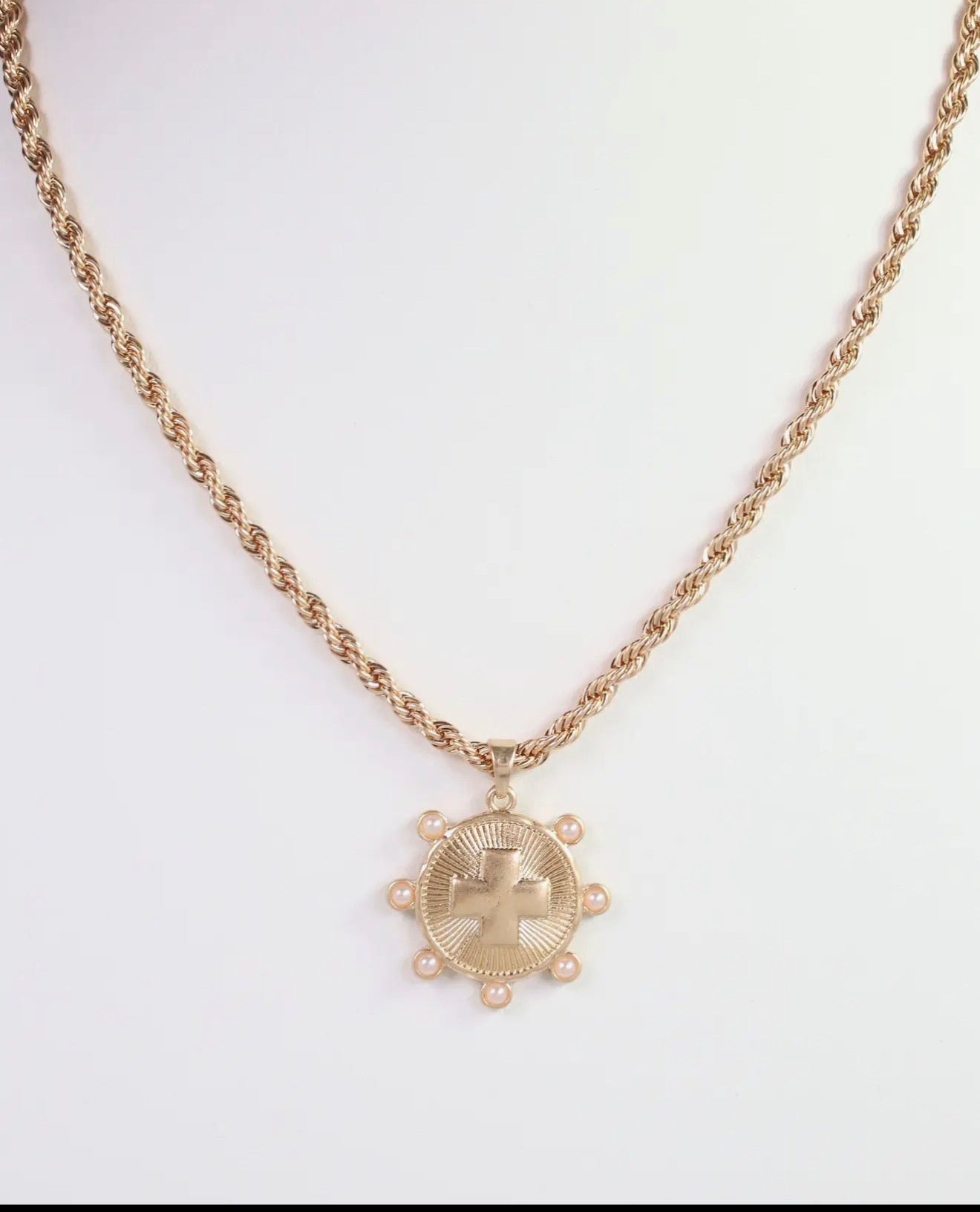 Penrith Cross Coin Necklace