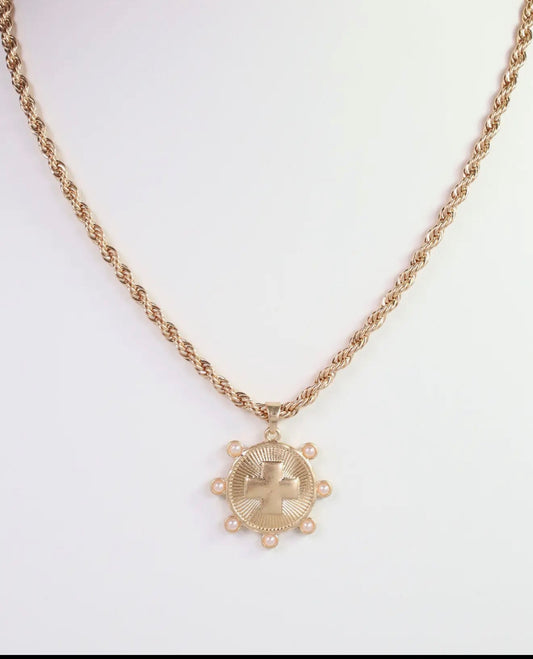 Penrith Cross Coin Necklace