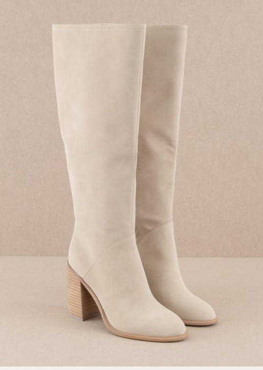 Light Grey Knee Boots