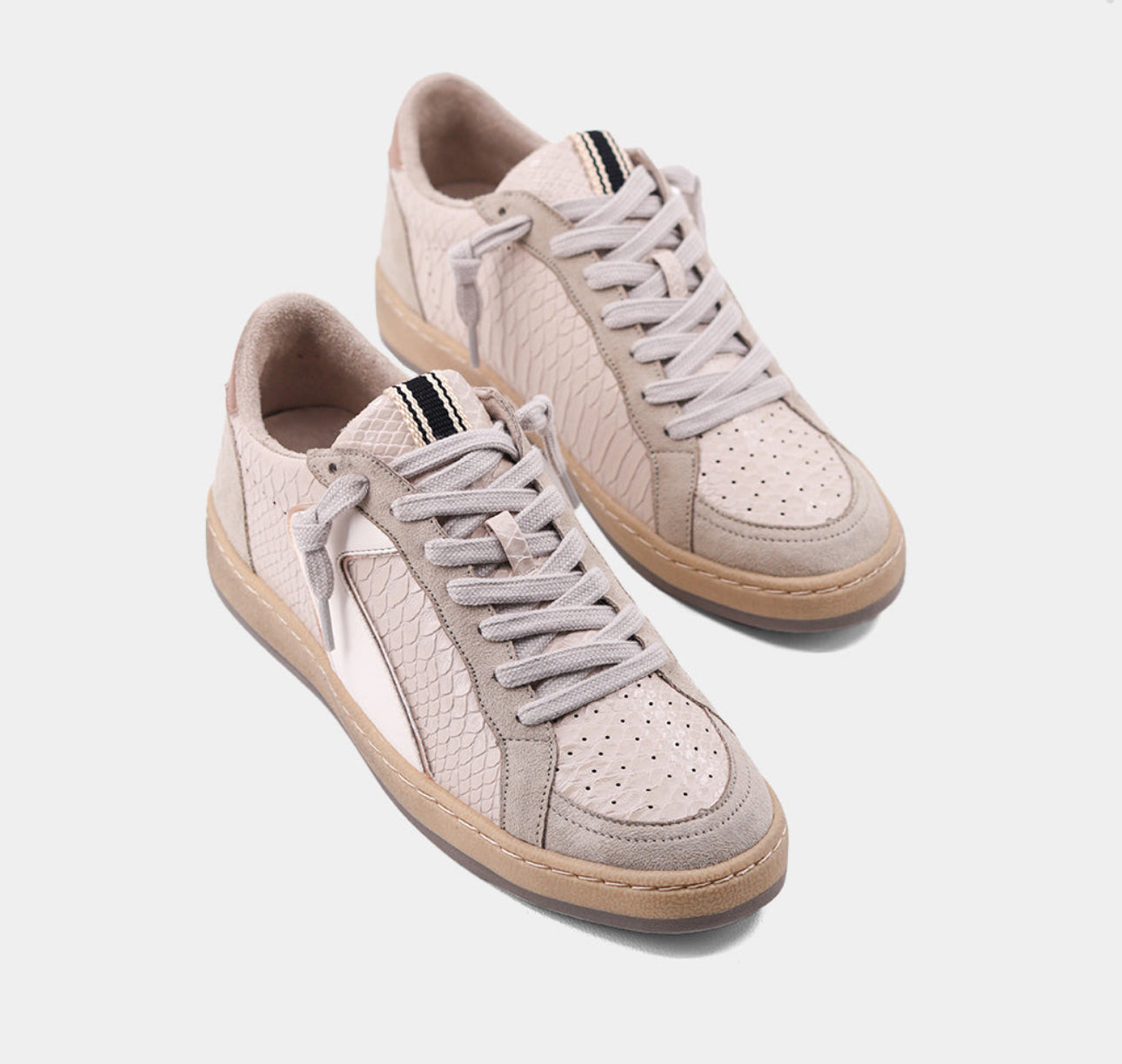 Salma Beige Snake Sneaker