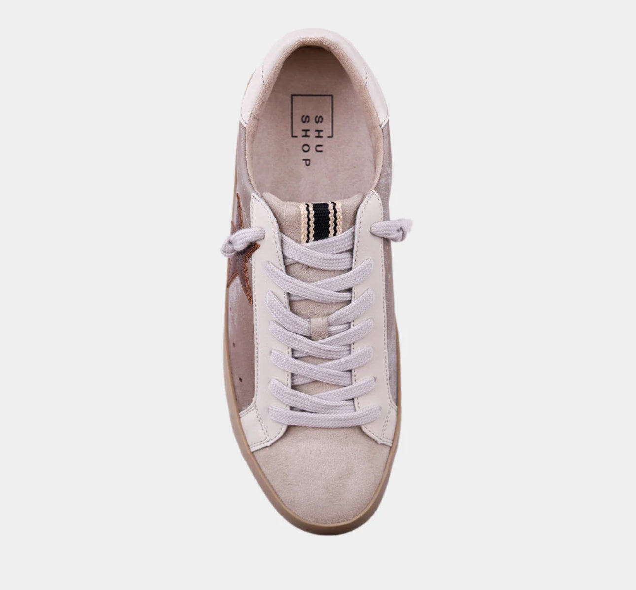 Paula Taupe Denim Star Sneakers