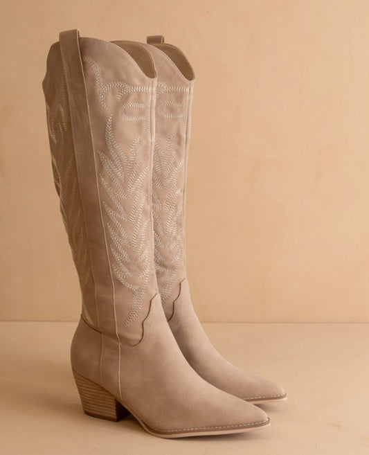 Samara Cedar Wood Embroidered Boot