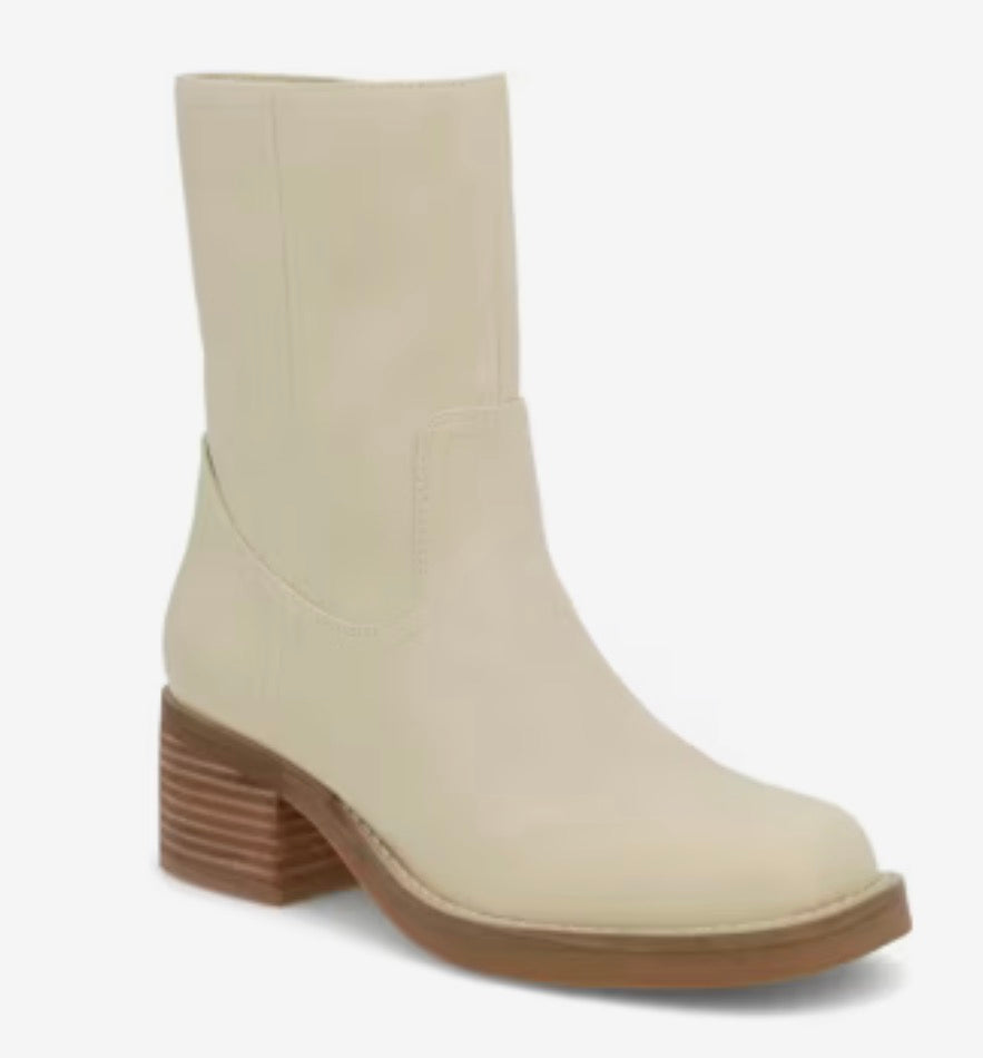 Mia Augustin Mid Shaft Boot, Ivory