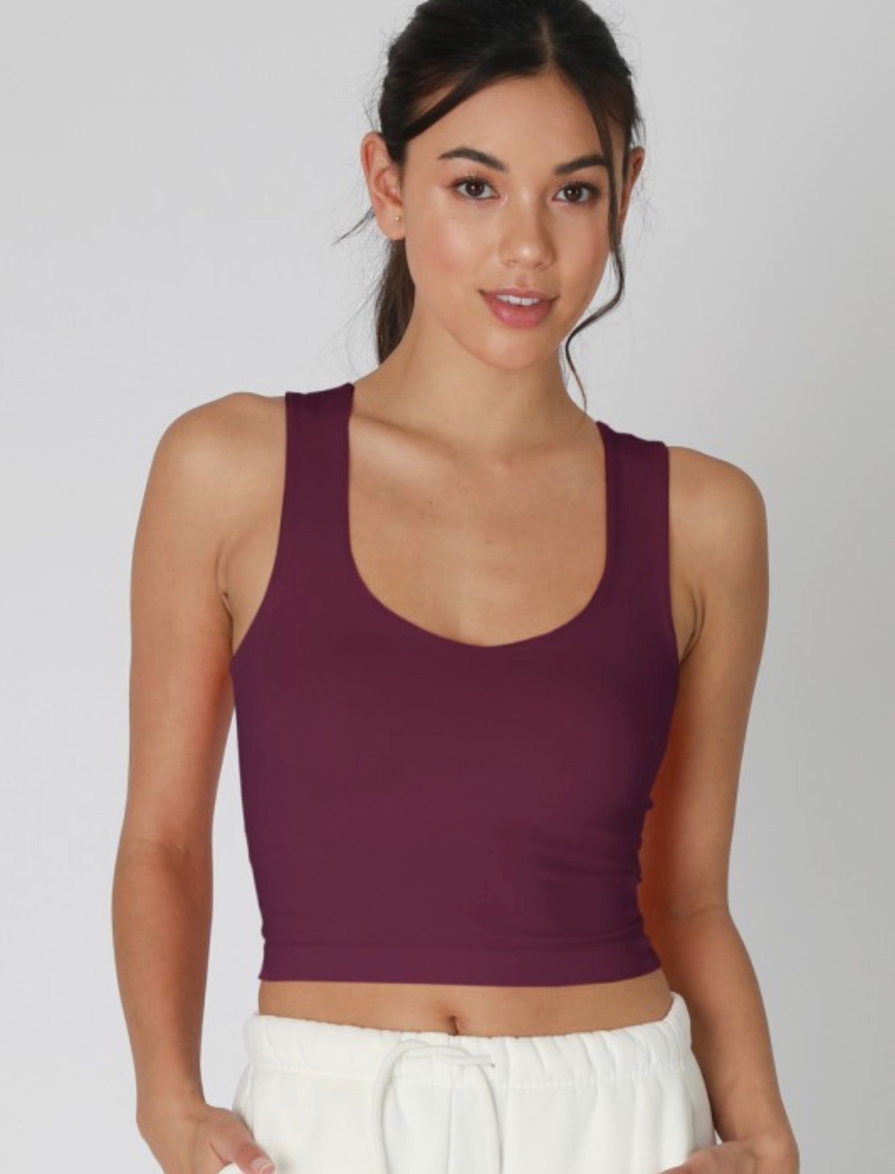 Racerback Crop Top , Fig