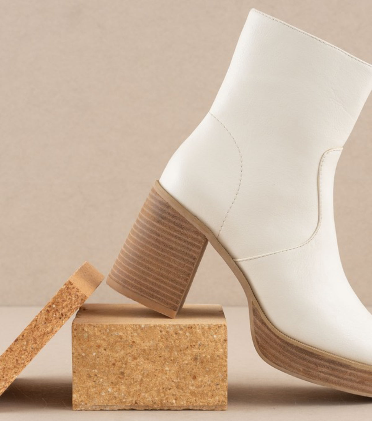 White Platform Ankle Boots