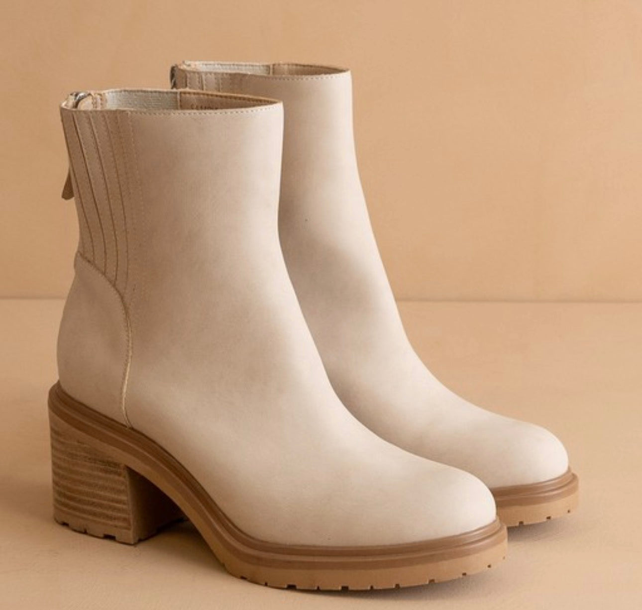 The Megan Light Grey Booties