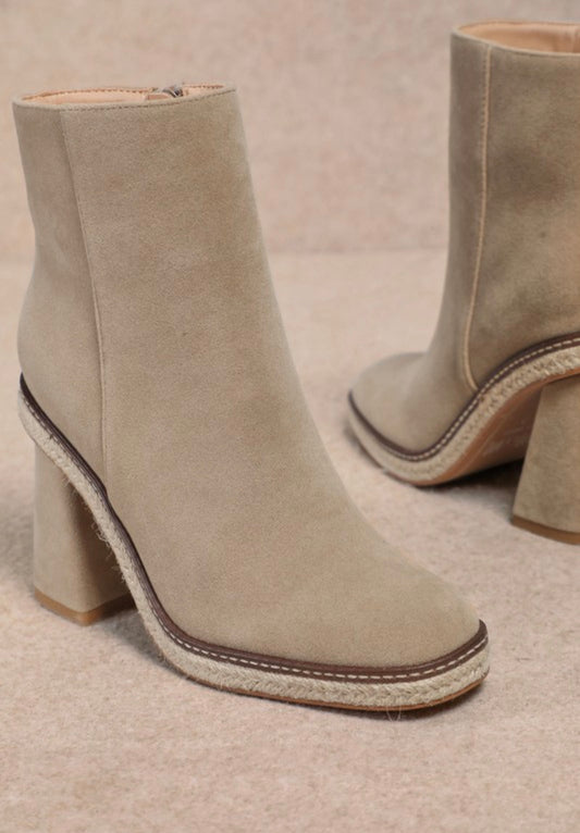 Shelby Apricot Block Heel Bootie